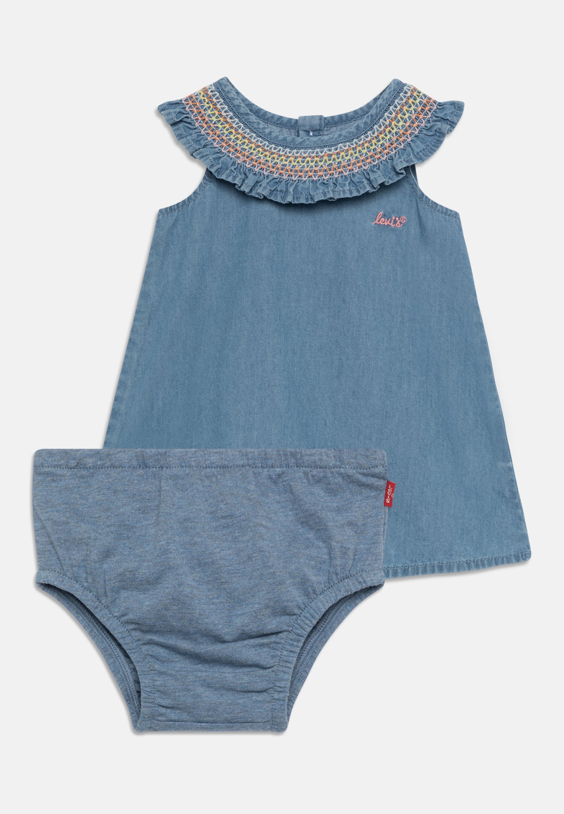 Levi's® SMOCKED COLLAR DRESS 2 PACK - Jersey dress - light waters/blue denim