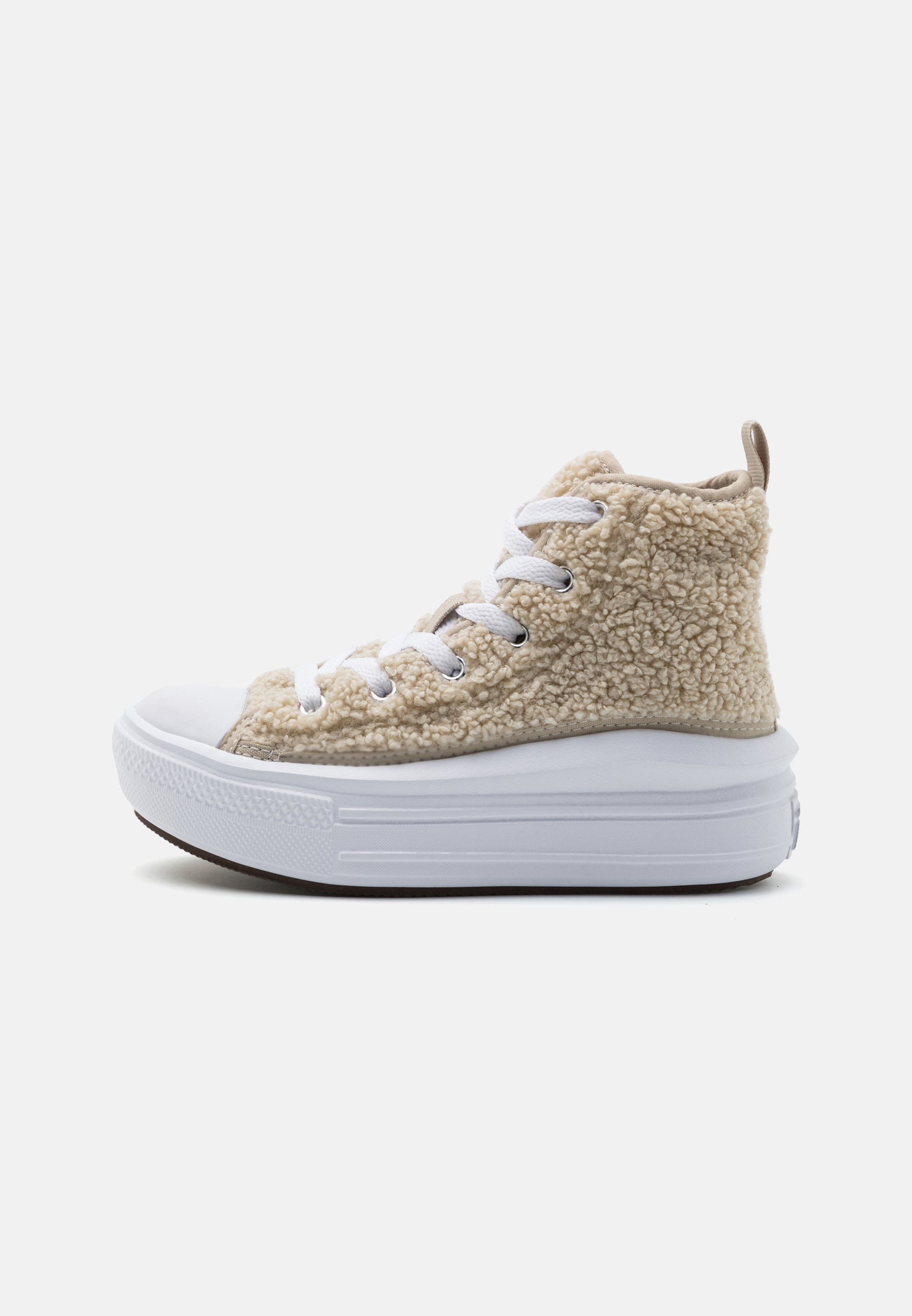 Converse CHUCK TAYLOR ALL STAR PLATFORM MOVE ESSENTIALS KID UNISEX - High-top trainers - beach stone/white/black/sand