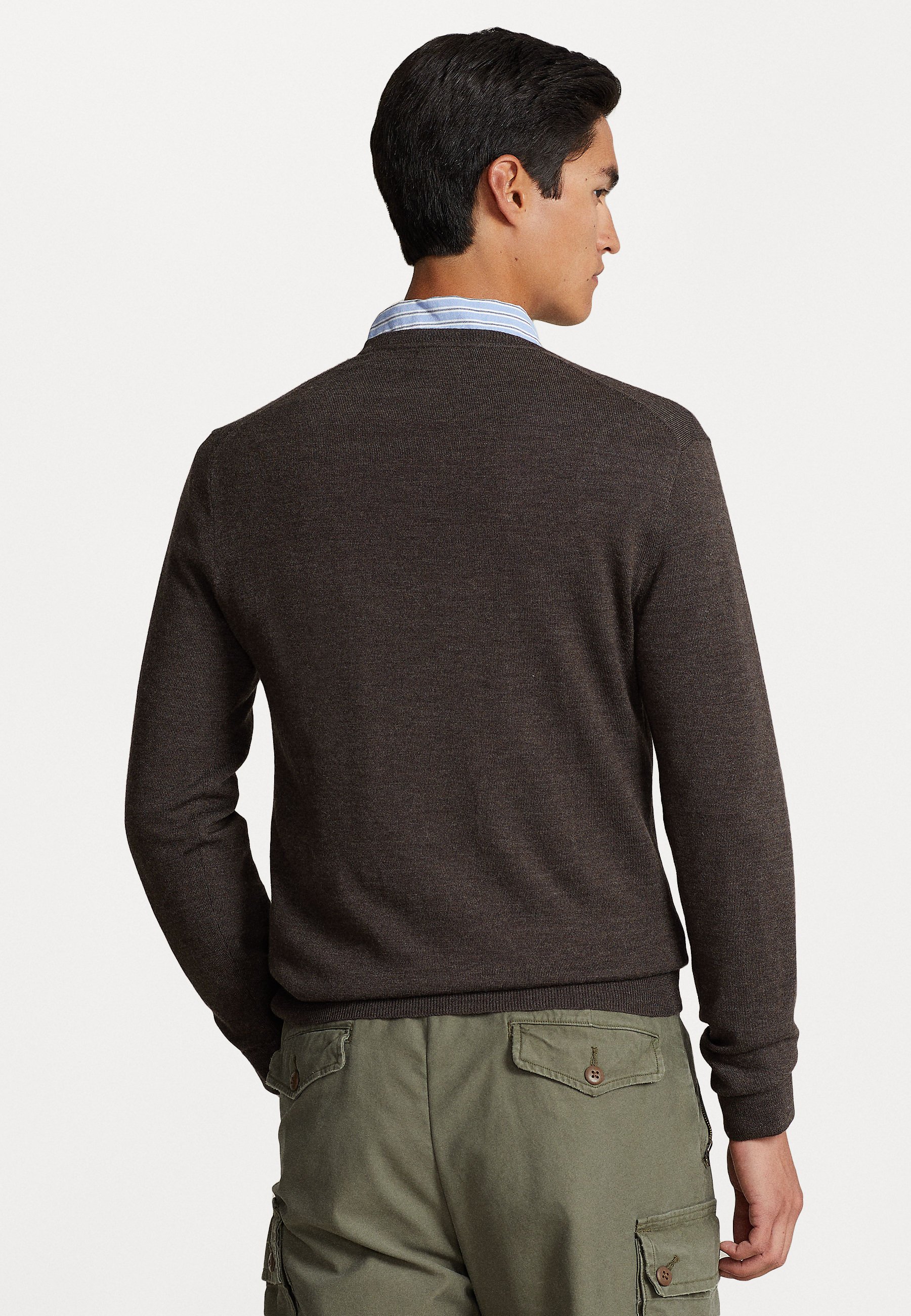 Polo Ralph Lauren LONG SLEEVE - Jumper - brown heather/brown