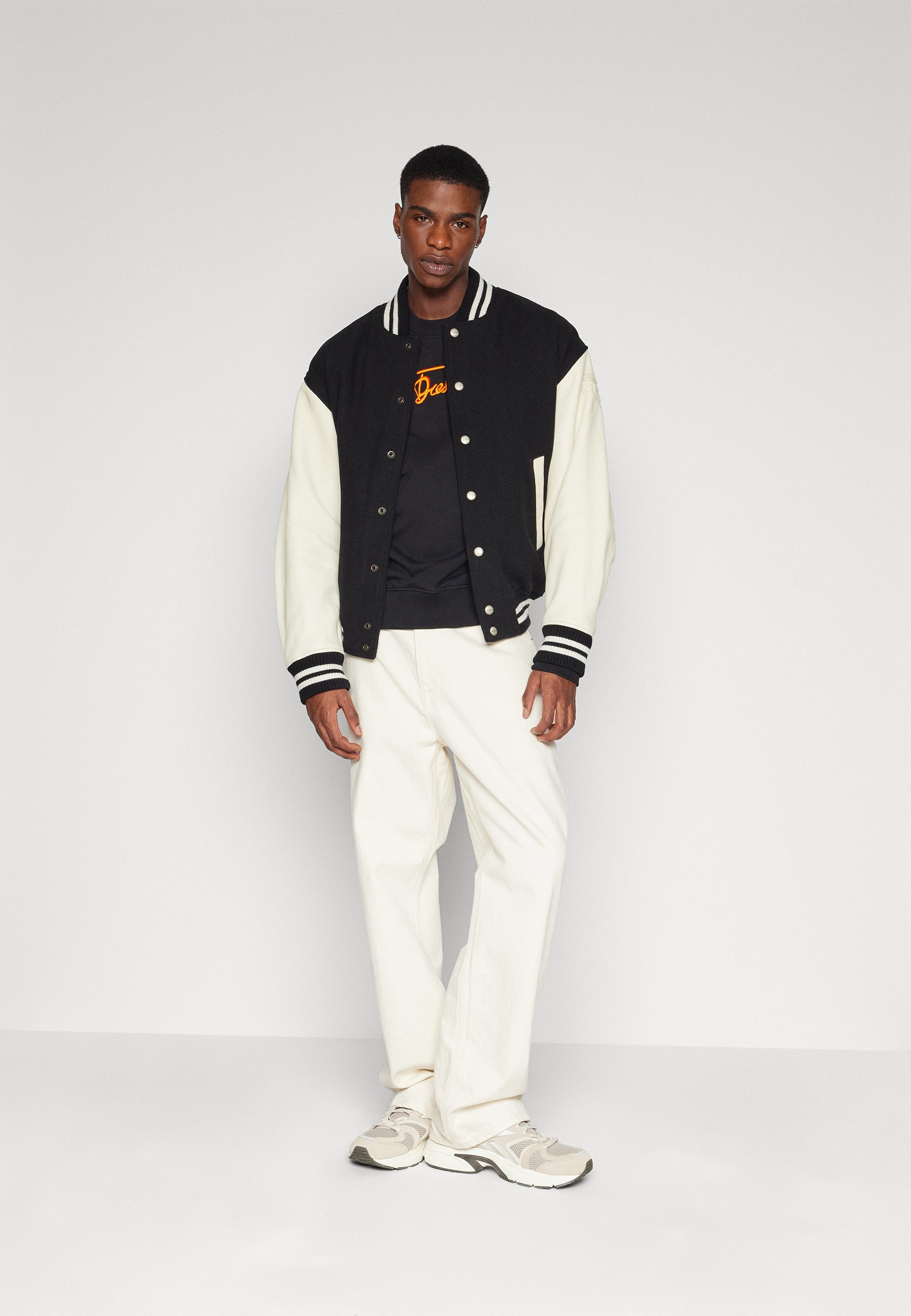 Diesel FRANZ - Bomber Jacket - black/beige/black