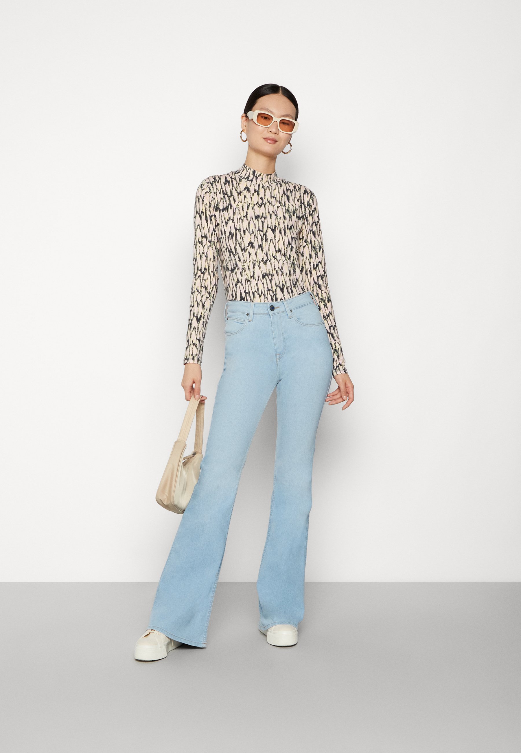 Scotch & Soda MOCK NECK ALLOVER PRINTED SLIM-FIT  - Long sleeved top - combo/multi-coloured