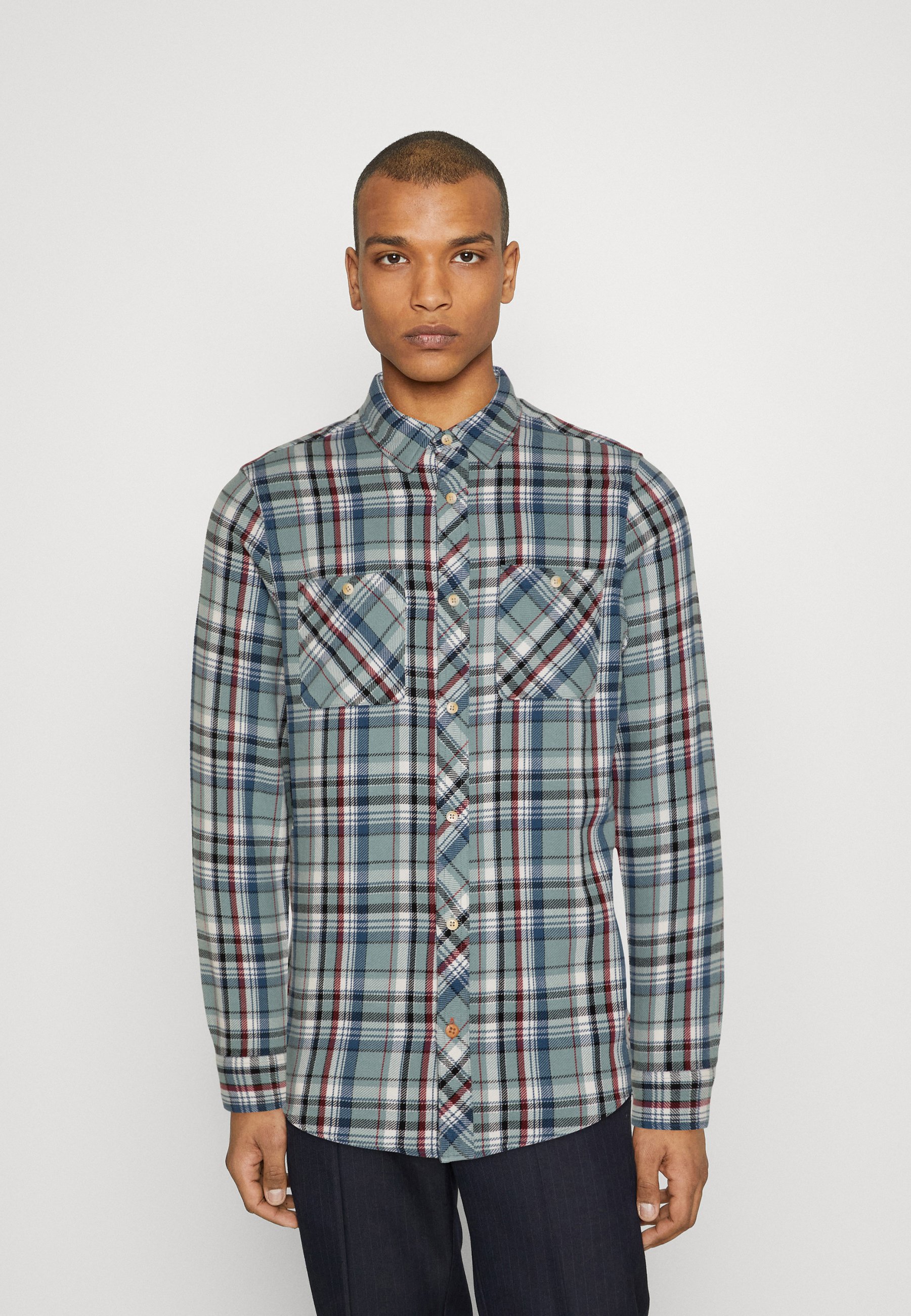 Scotch & Soda ARCHIVE CHECK ROLL UP SLEEVE - Shirt - blue/red/blue