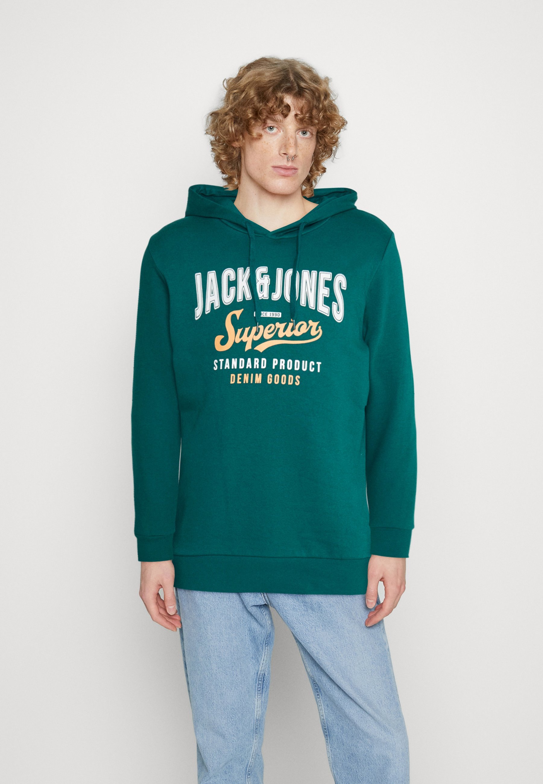 Jack &Jones JJELOGO HOOD - Hoodie - dark green