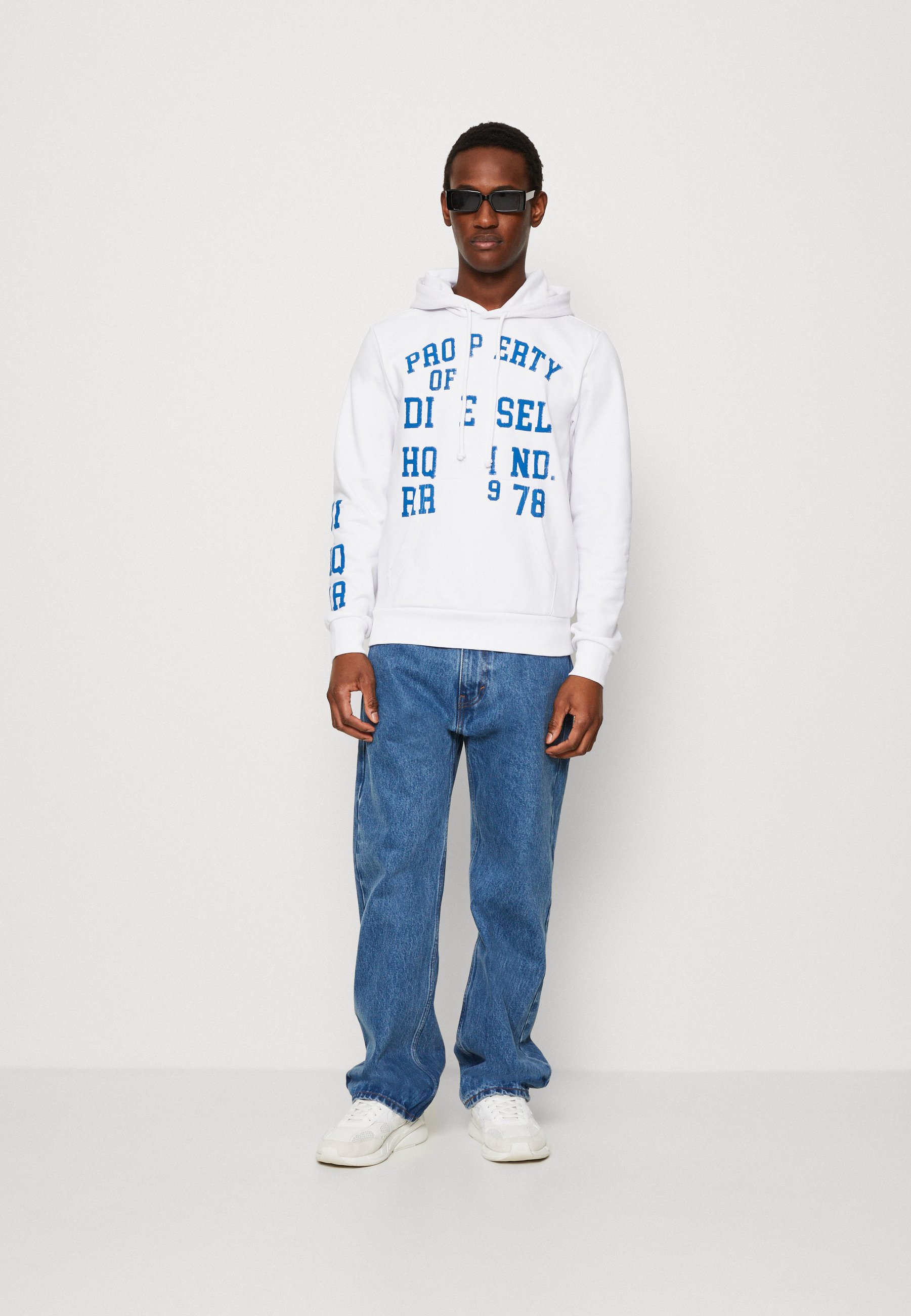 Diesel GINN HOOD UNISEX - Sweatshirt - white