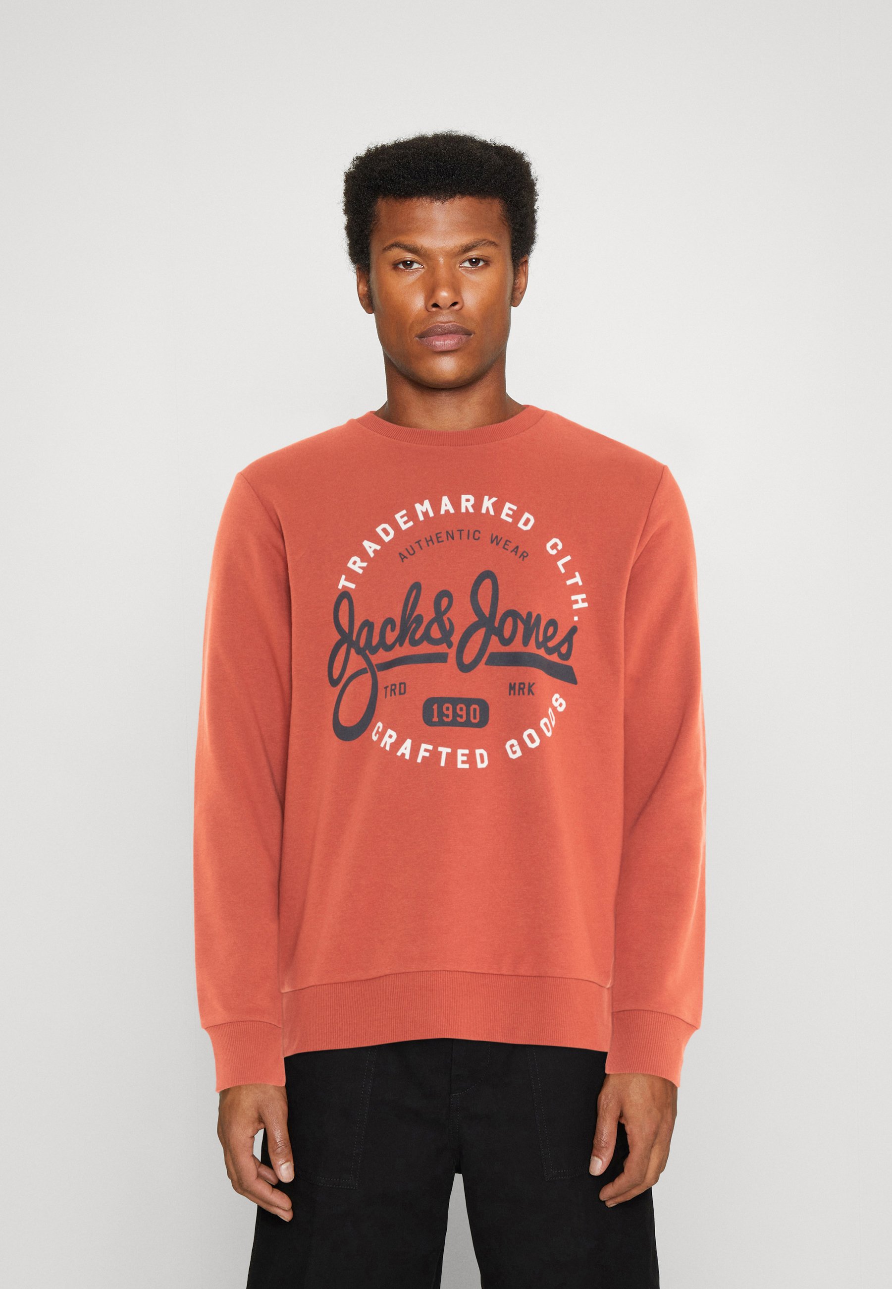 Jack &Jones JJMIKK CREW NECK - Sweatshirt - cinnabar/red