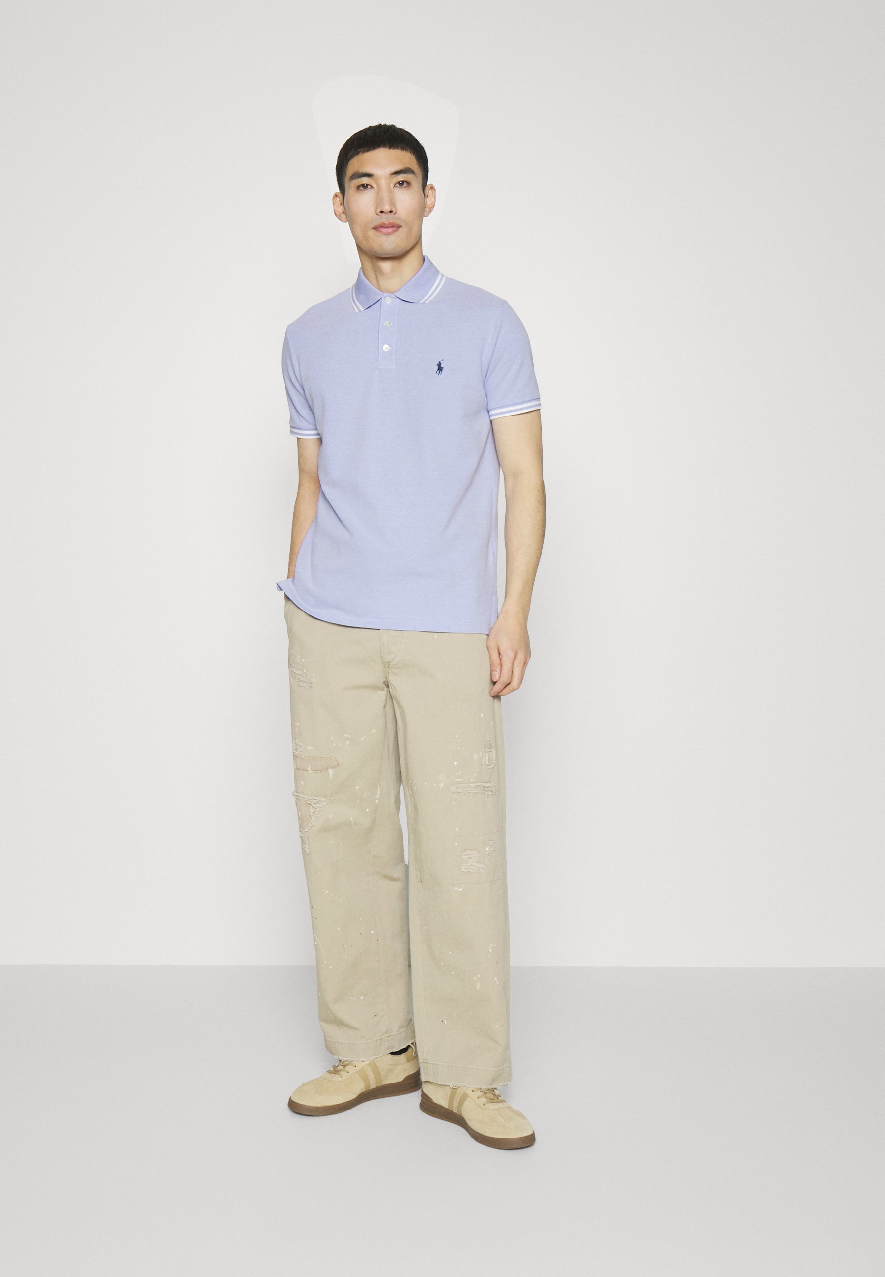 Polo Ralph Lauren CUSTOM SLIM FIT STRETCH MESH POLO SHIRT - Polo shirt - lafayette blue/white/blue