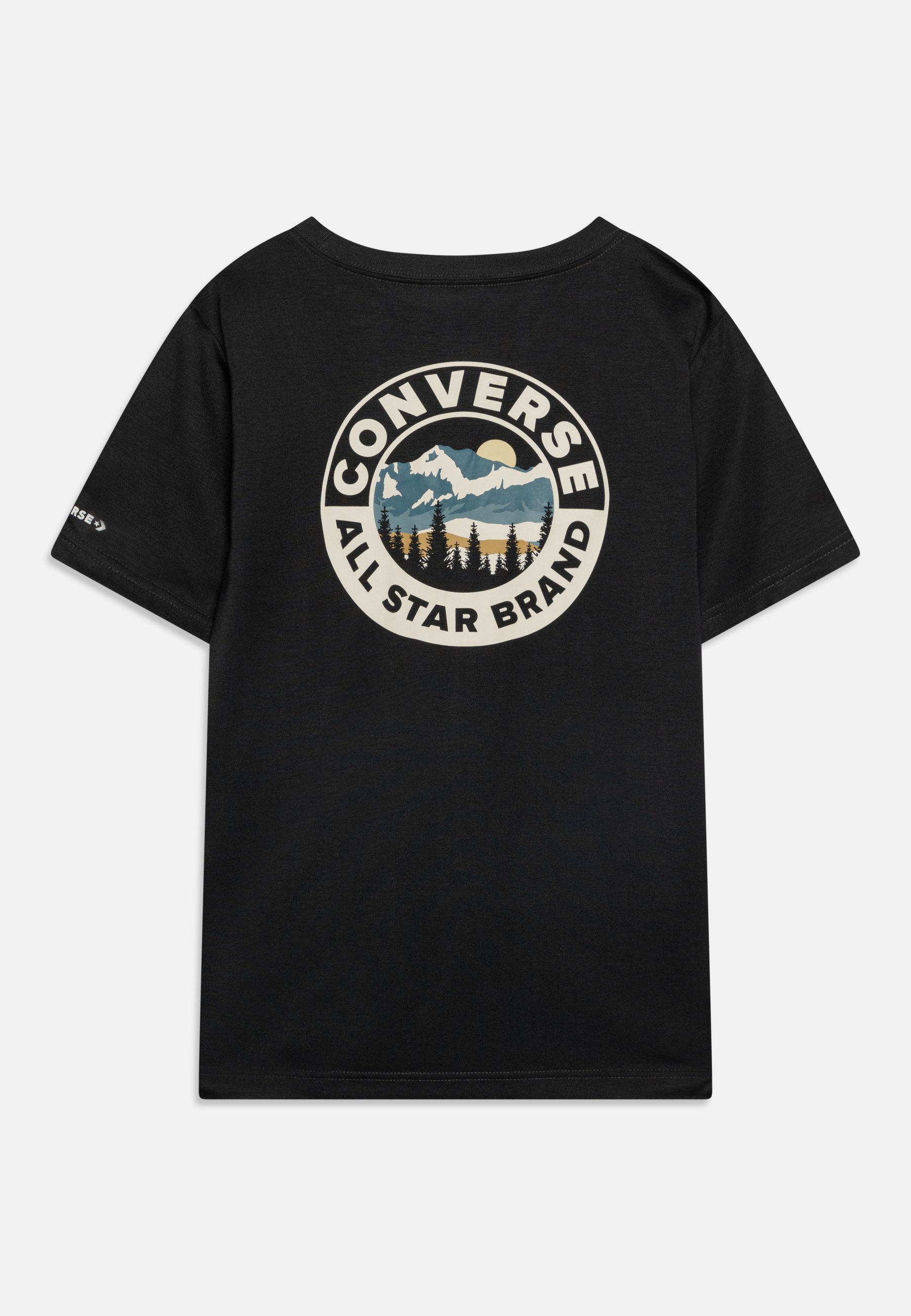 Converse CIRCLE MOUNTAIN LOCKUP UNISEX - Print T-shirt - secret pines/dark green