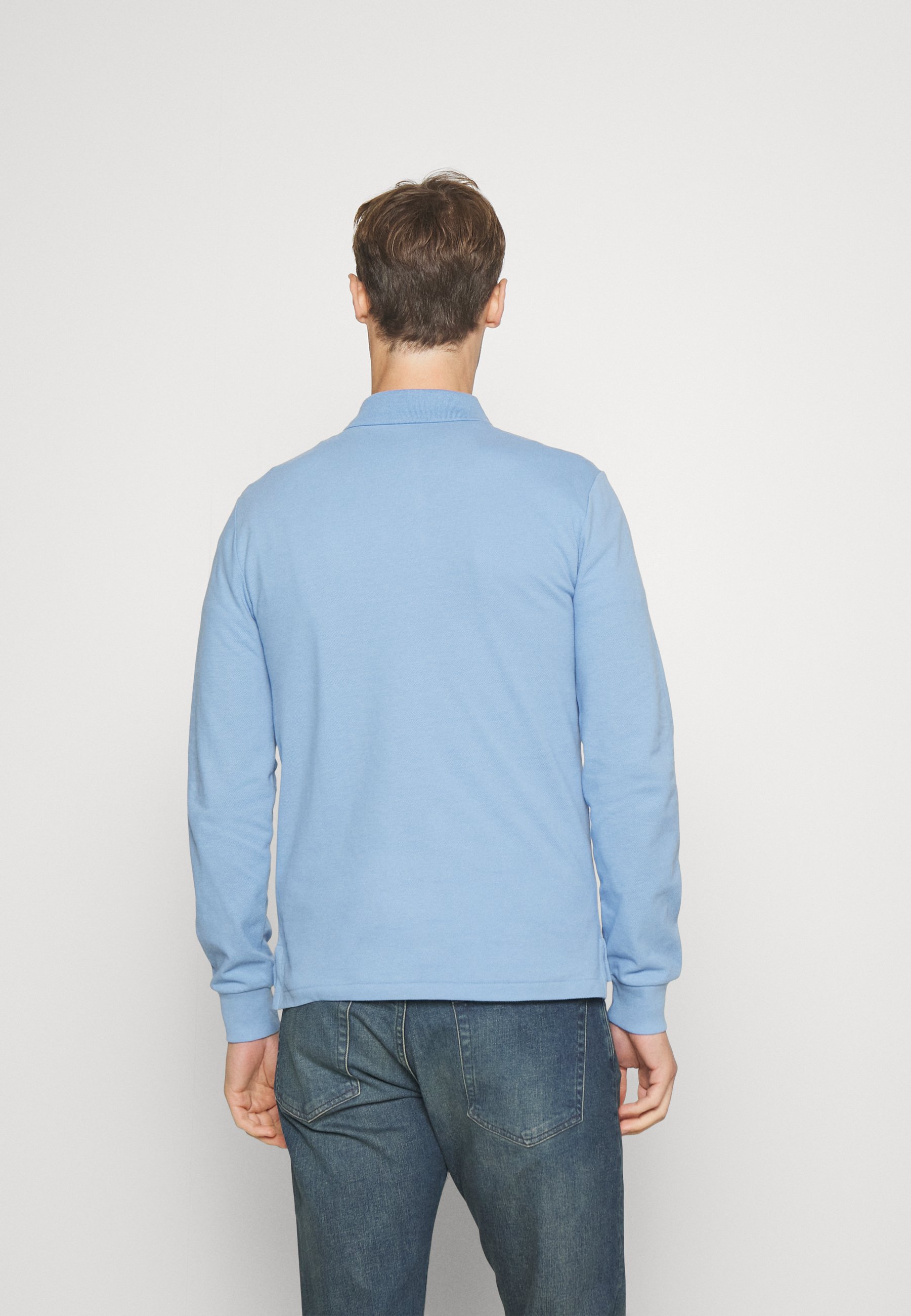 Polo Ralph Lauren SLIM LONG SLEEVE - Polo shirt - sky blue/light blue