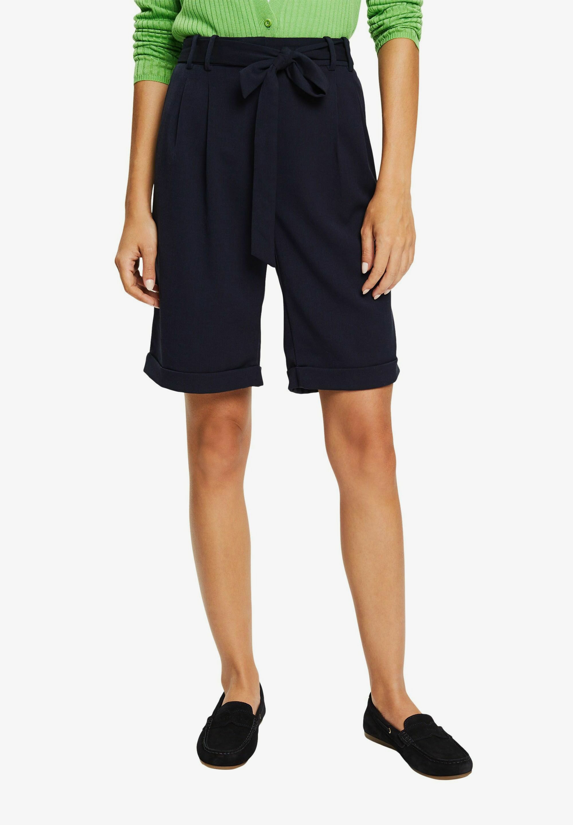 Esprit MIT BUNDFALTEN - Shorts - navy/dark blue