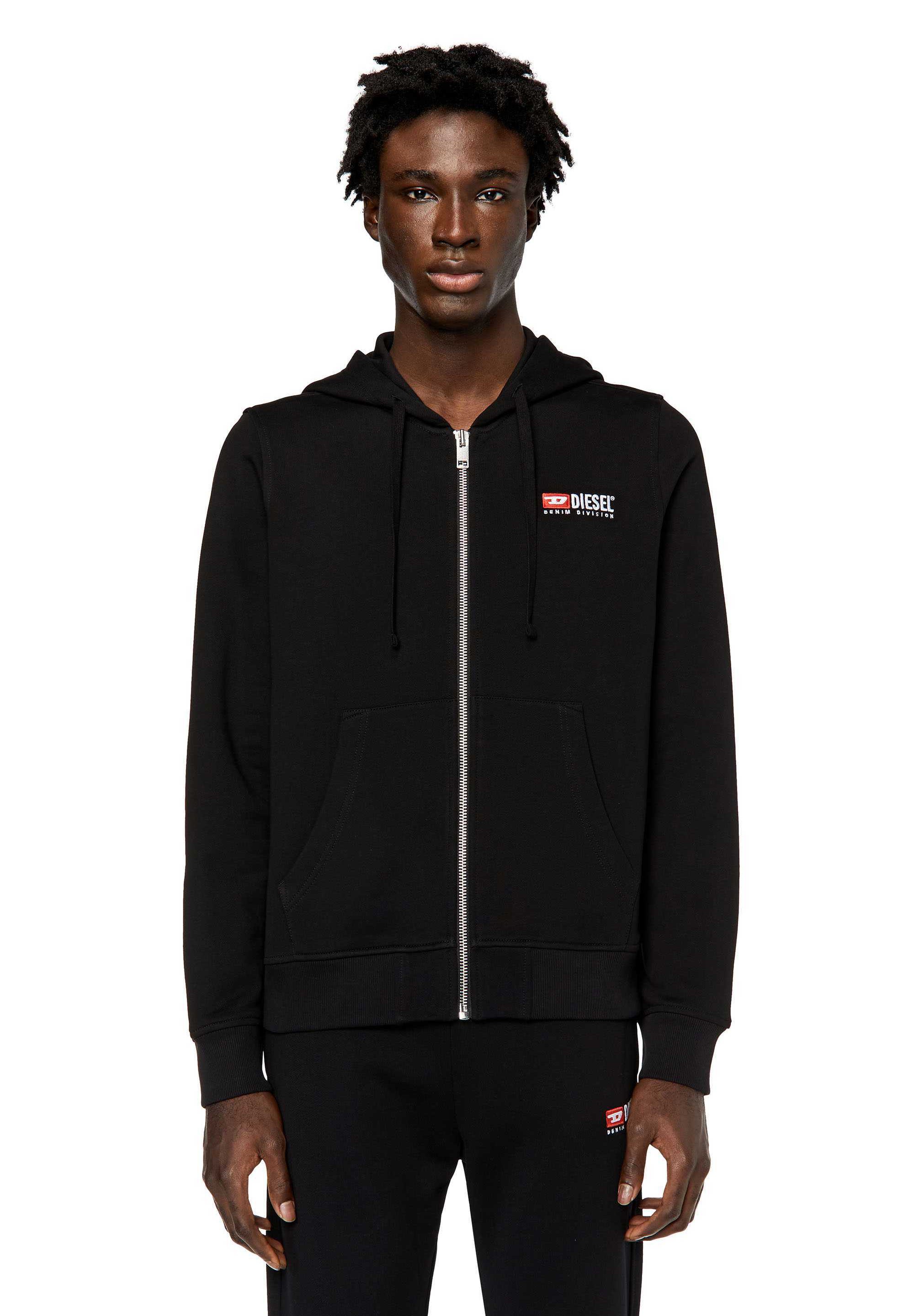 Diesel S-GINN-DIV GENDERLESS - Zip-up sweatshirt - 0gead9xx/black
