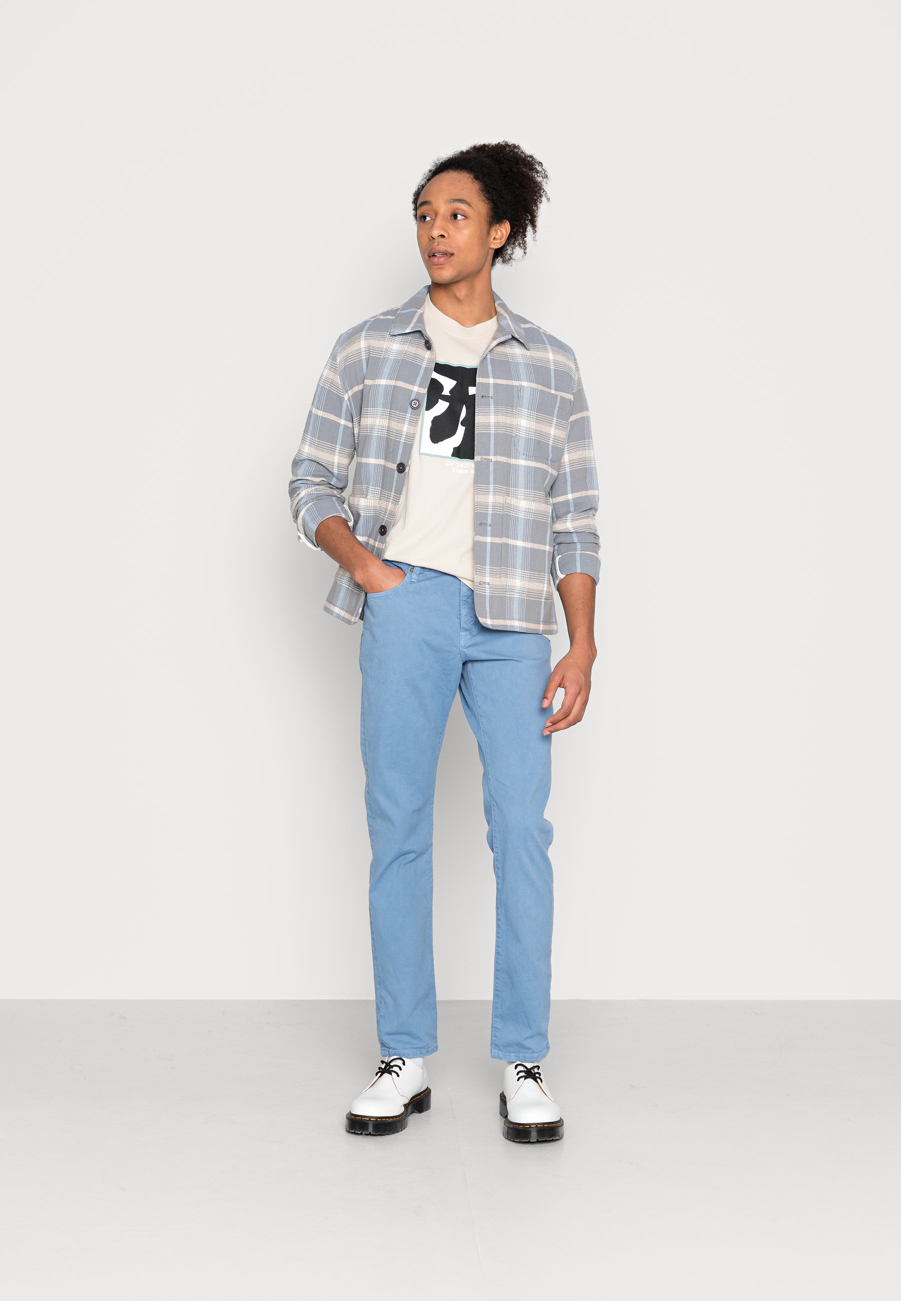 Scotch & Soda GARMENT DYED 5 POCKET PANTS - Slim fit jeans - cosmos blue/blue-grey
