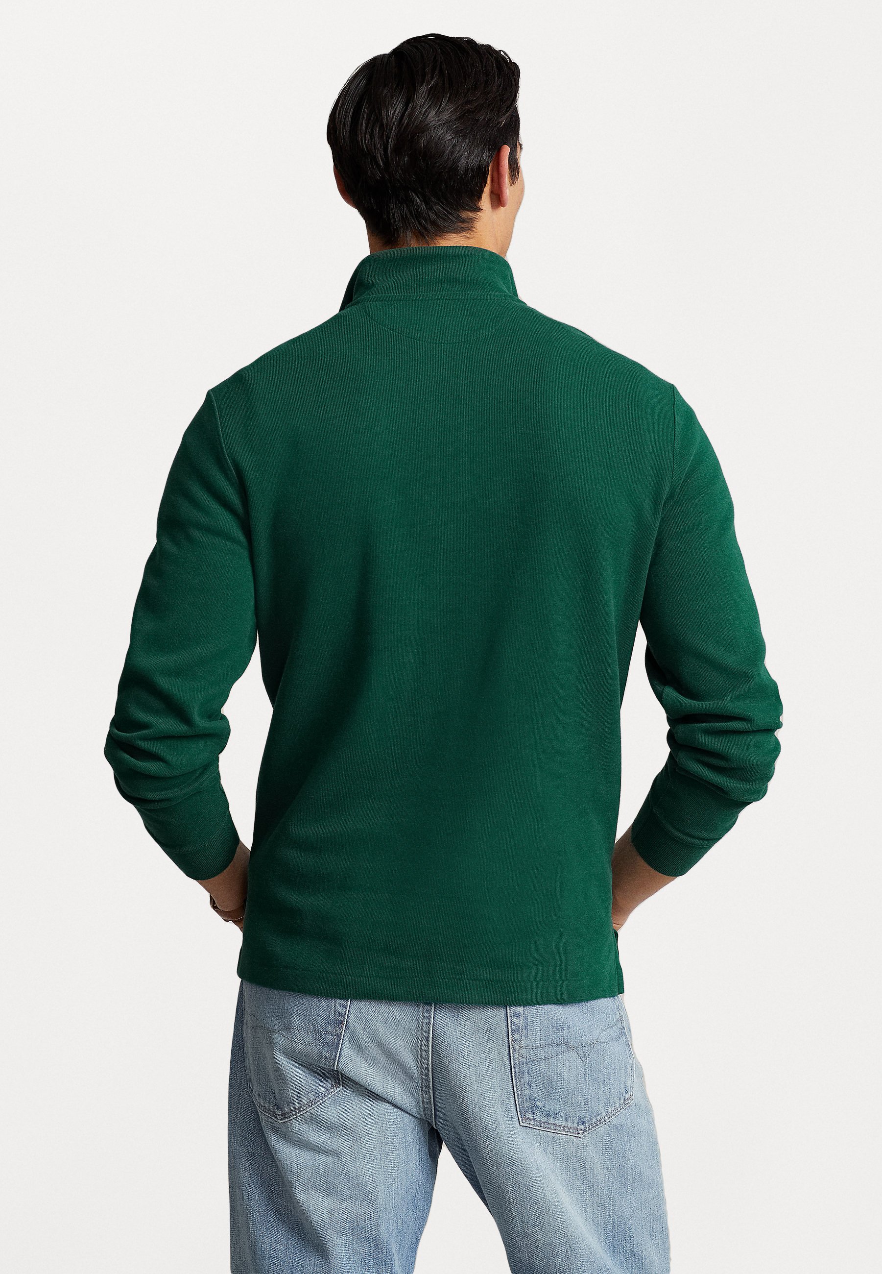 Polo Ralph Lauren LONG SLEEVE HALF ZIP - Jumper - hunt club green/green