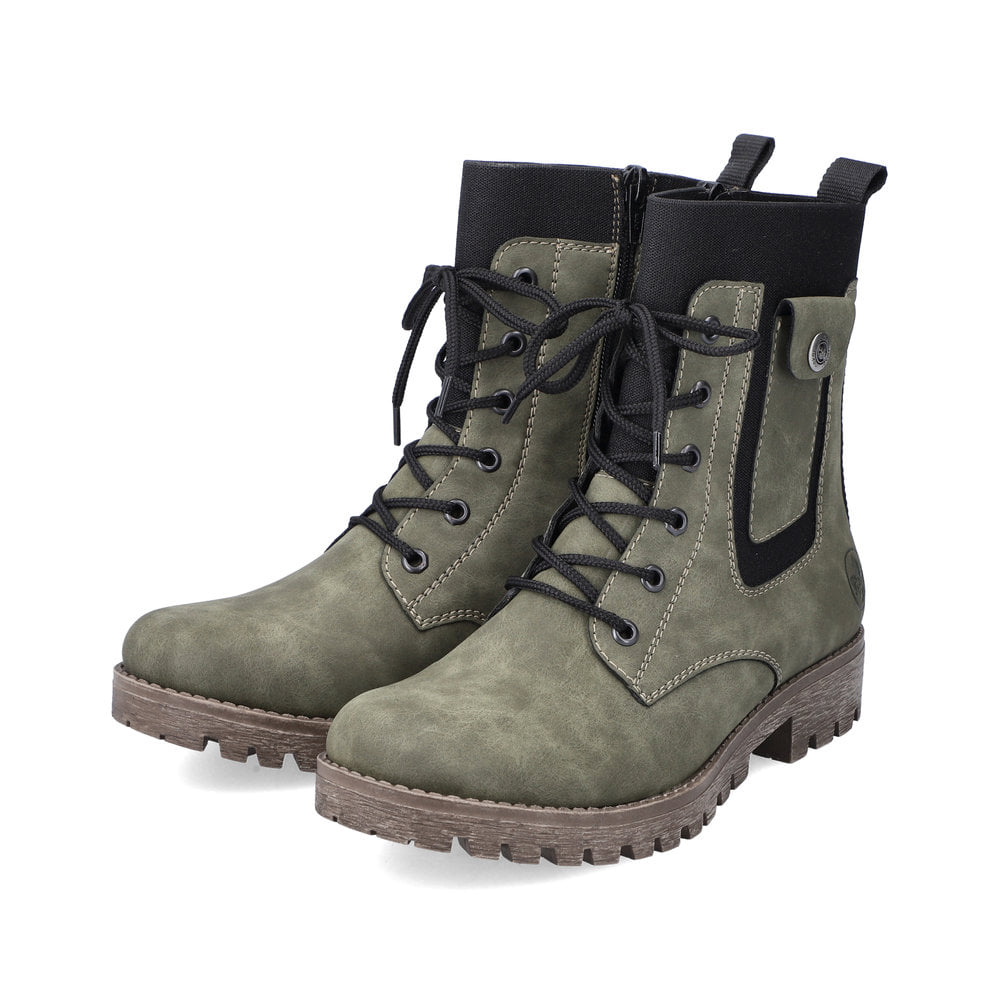 Rieker Damen Biker Boots laubgrün