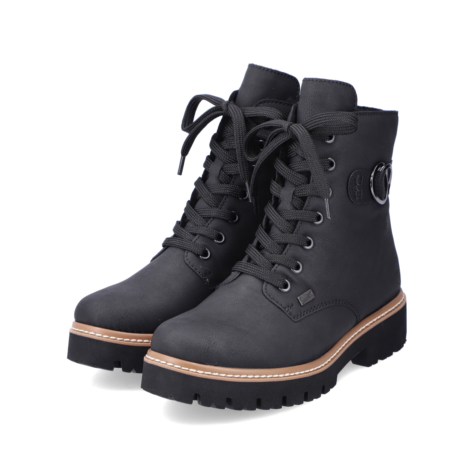 Rieker Damen Biker Boots tiefschwarz