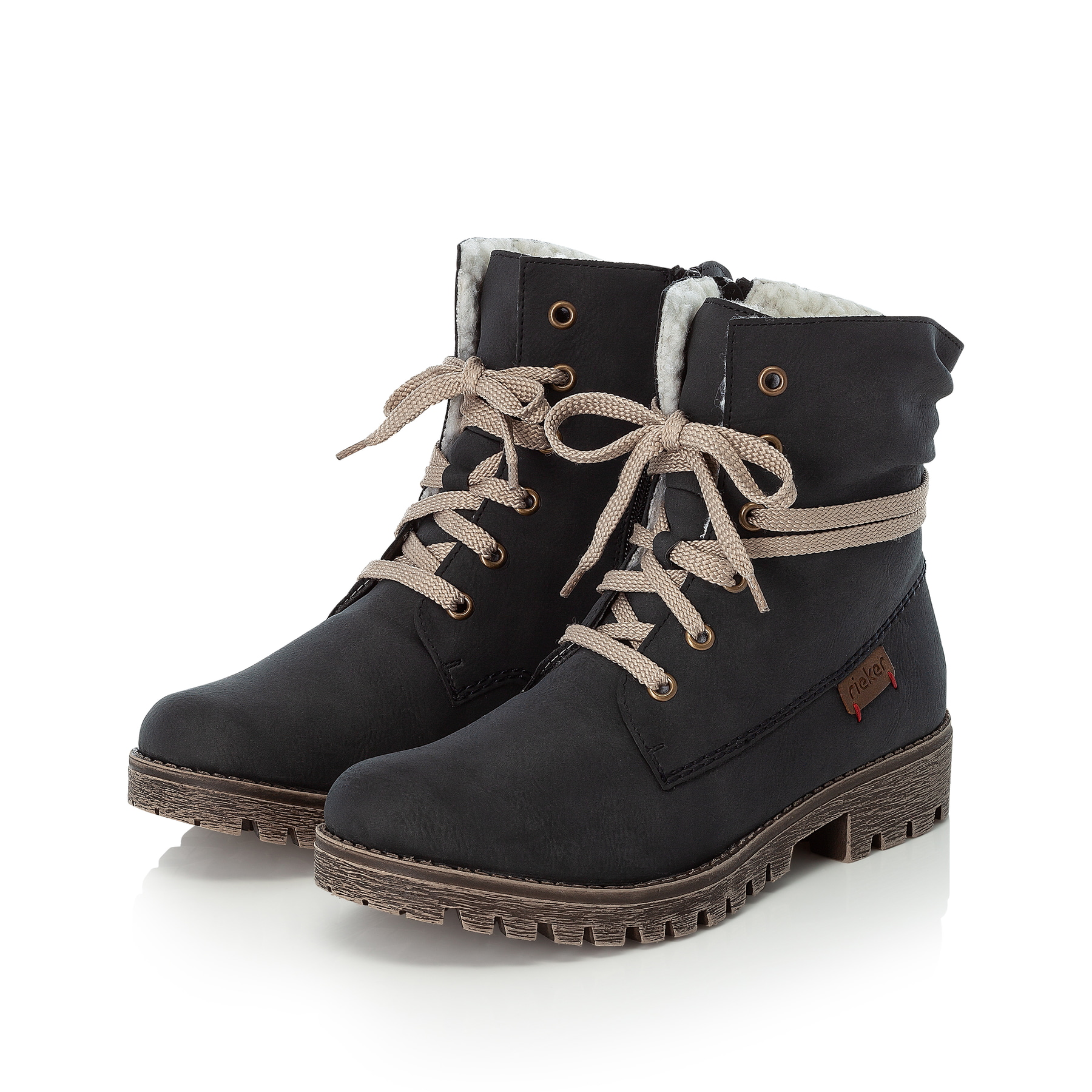 Rieker Damen Schnürstiefel pazifikblau
