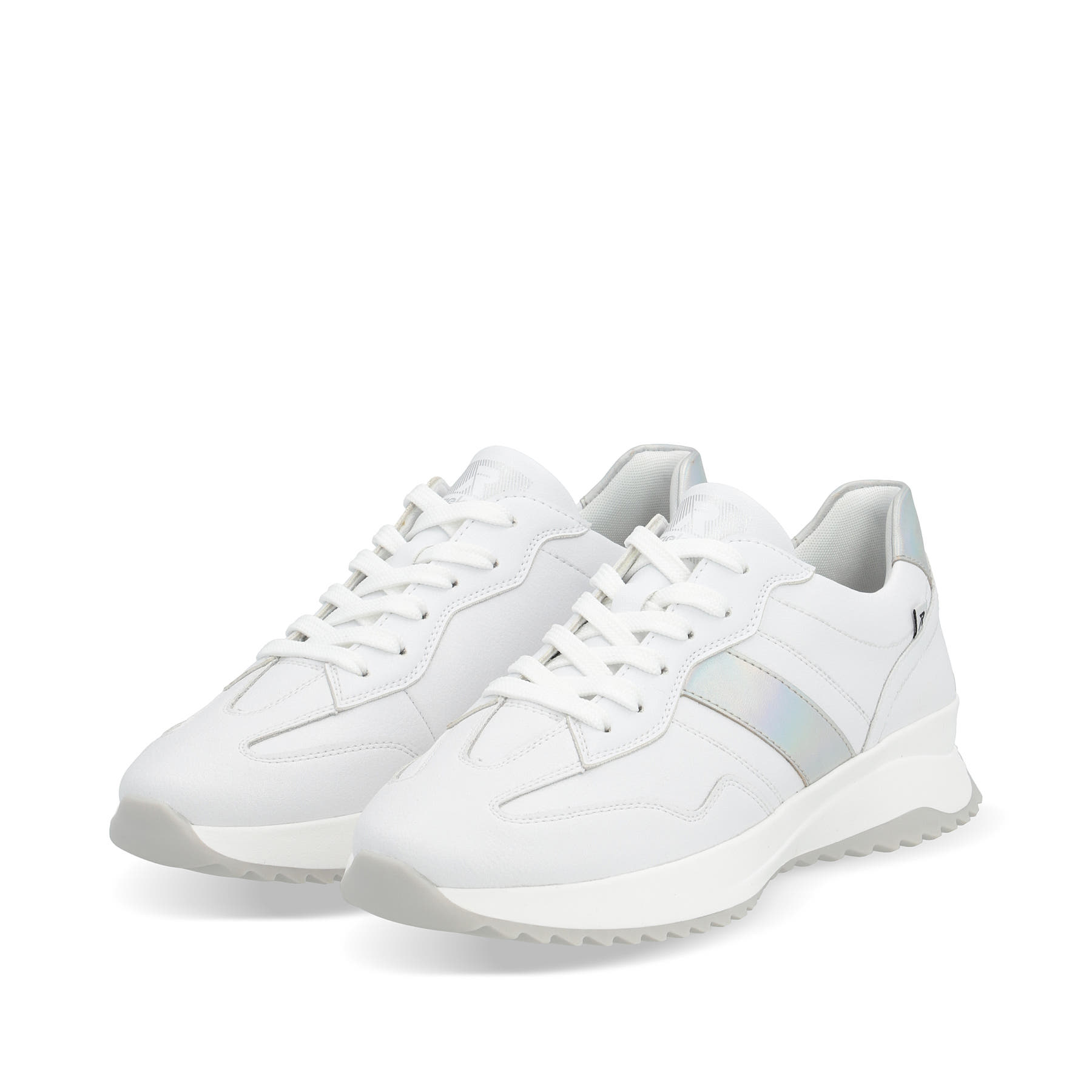 Rieker EVOLUTION Damen Sneaker pearl-white silver-metallic