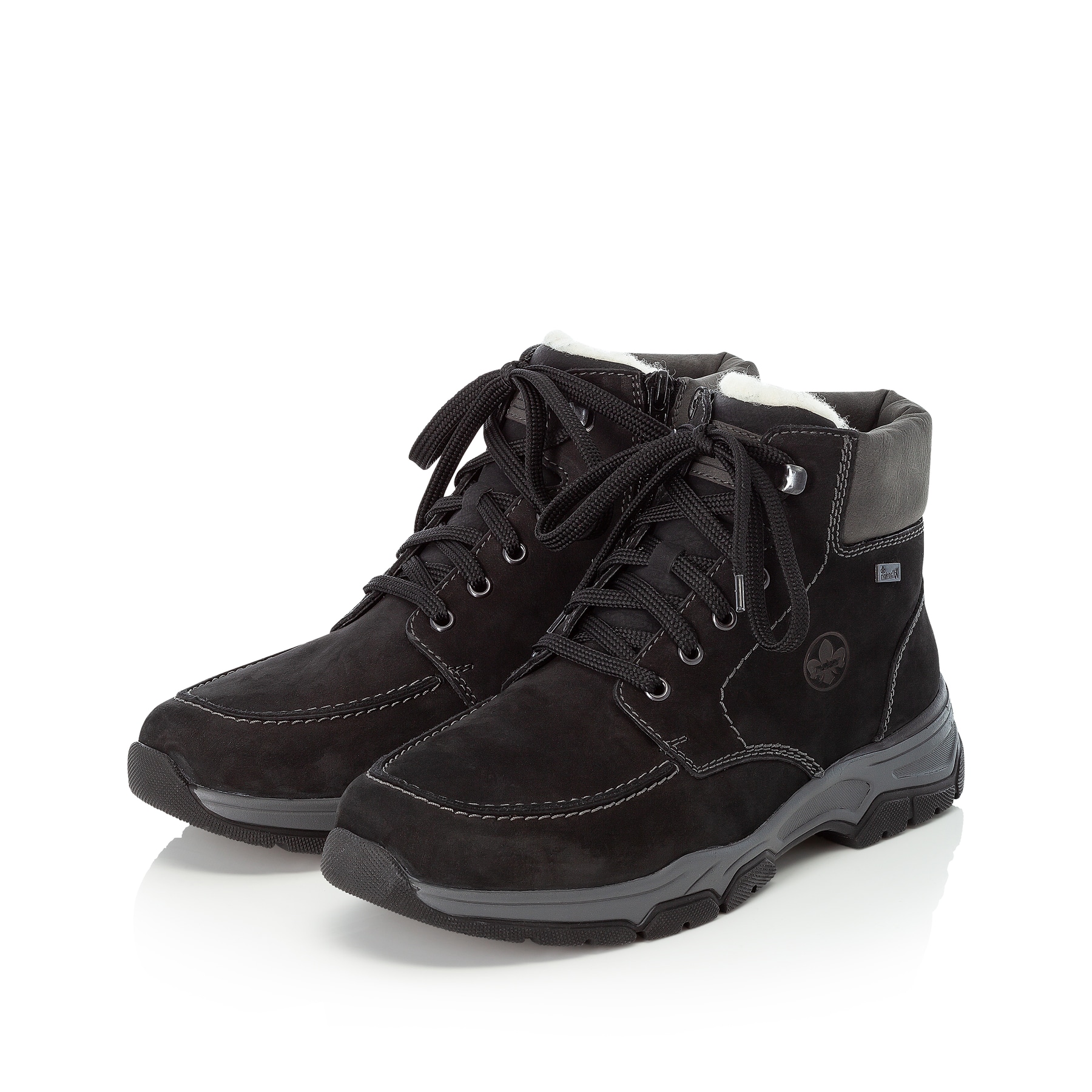 Rieker Herren Schnürstiefel tiefschwarz