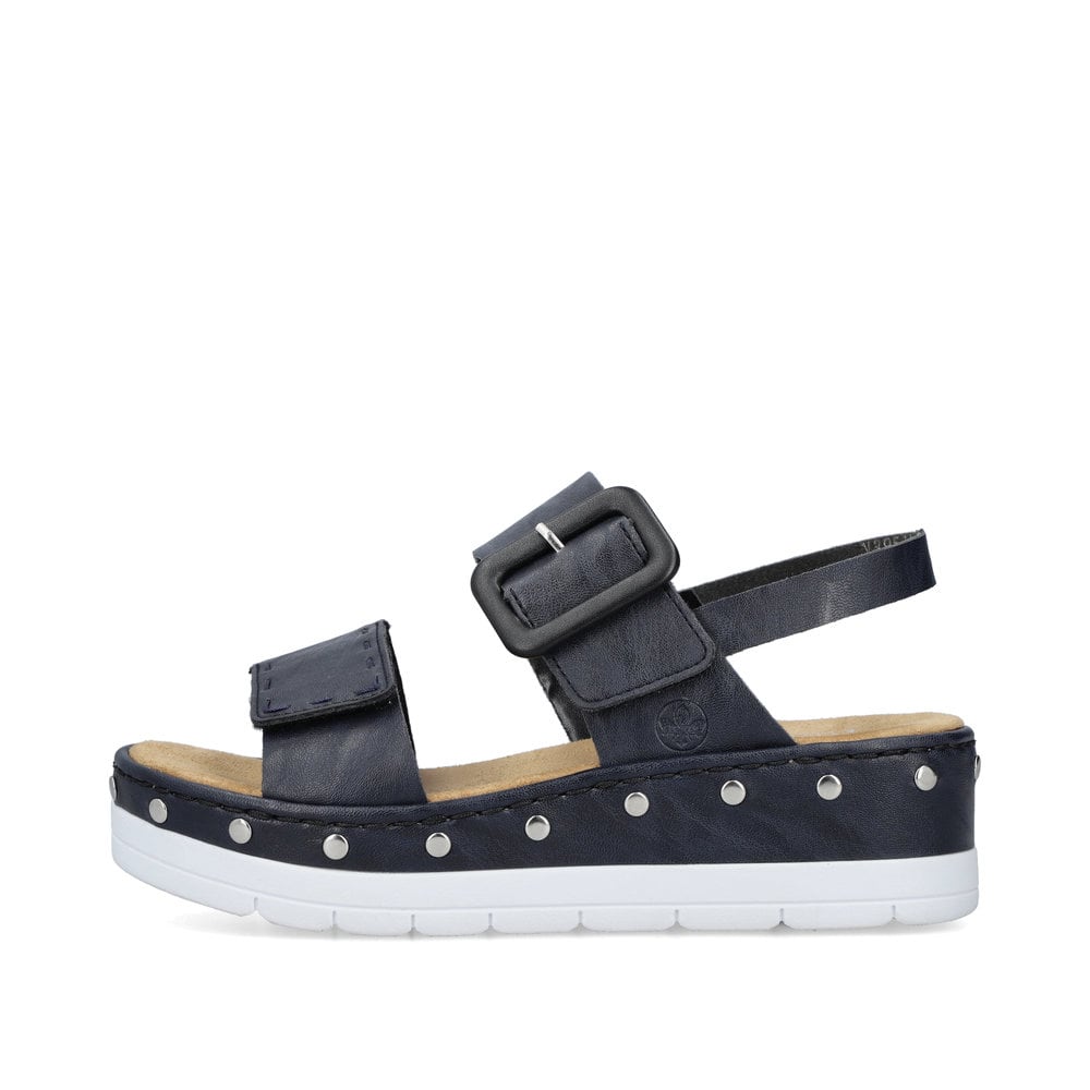 Rieker Damen Keilsandaletten marineblau