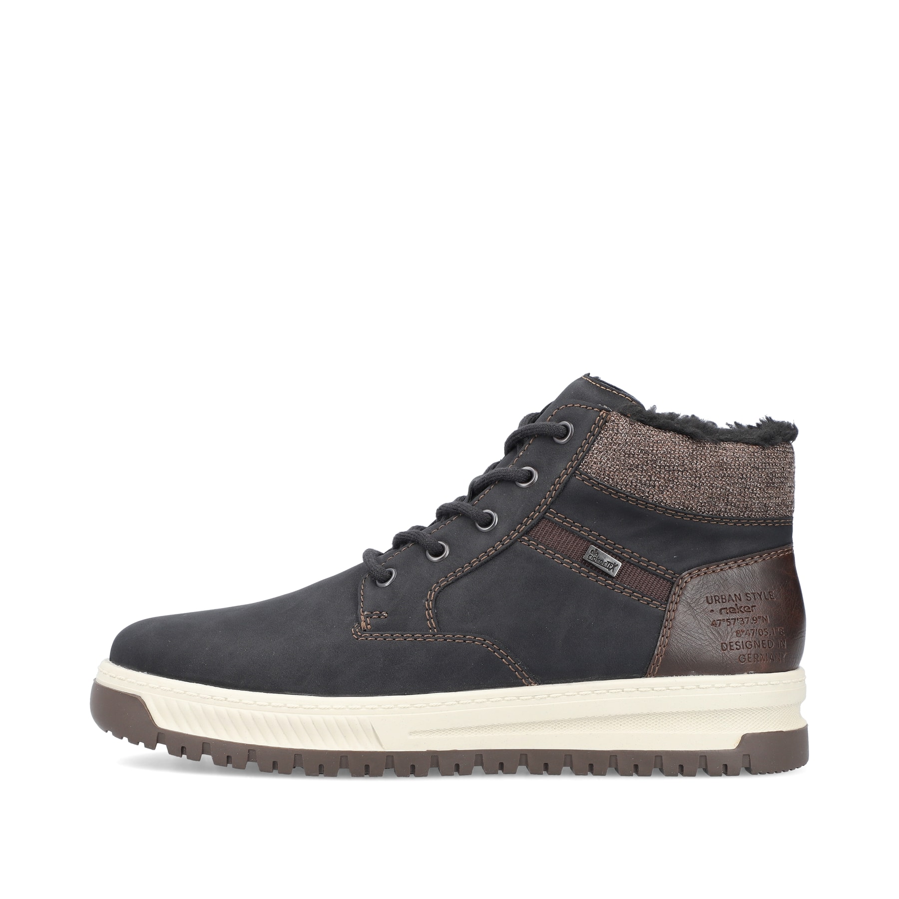 Rieker Herren Schnürstiefel asphaltschwarz