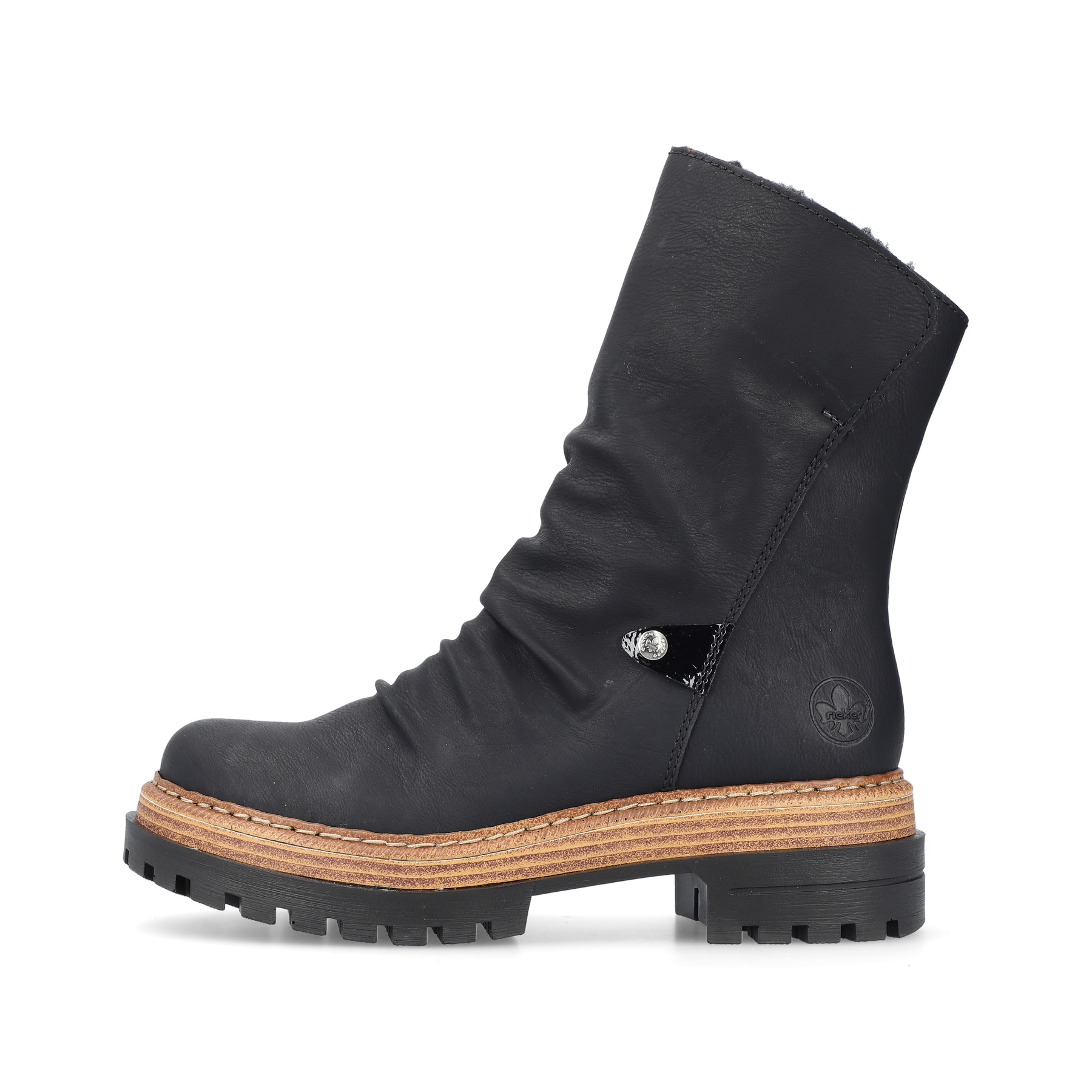 Rieker Damen Biker Boots asphaltschwarz