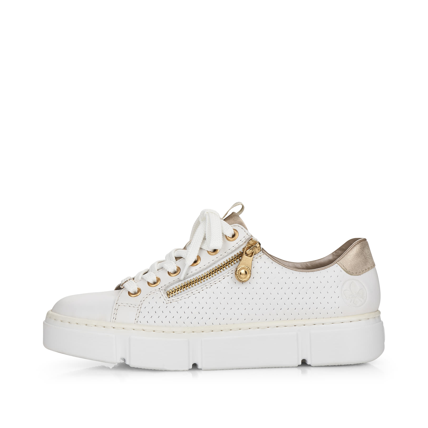 Rieker Damen Sneaker perlweiß