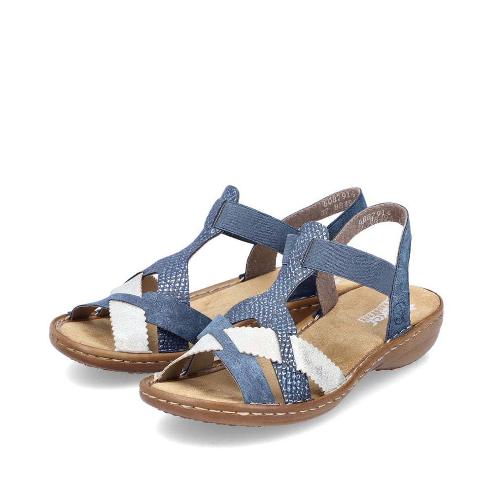 Rieker Damen Riemchensandalen pazifikblau