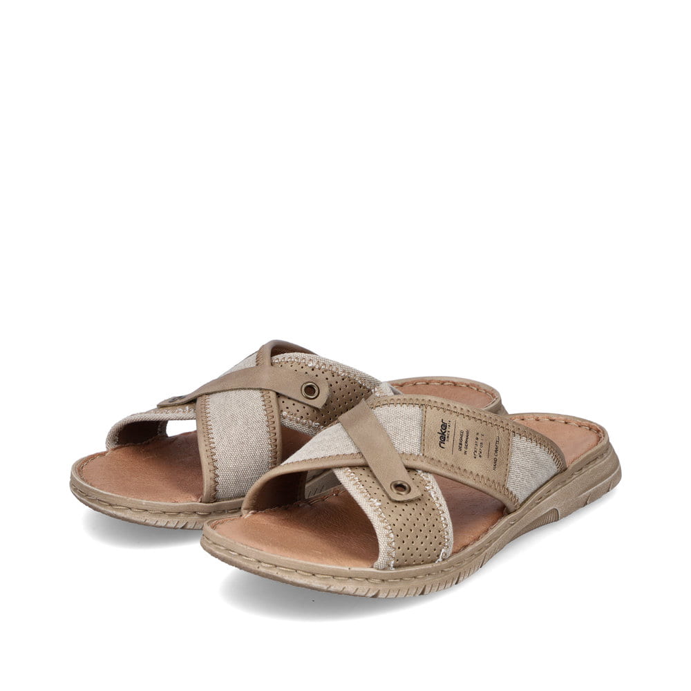 Rieker Herren Pantoletten sandbeige