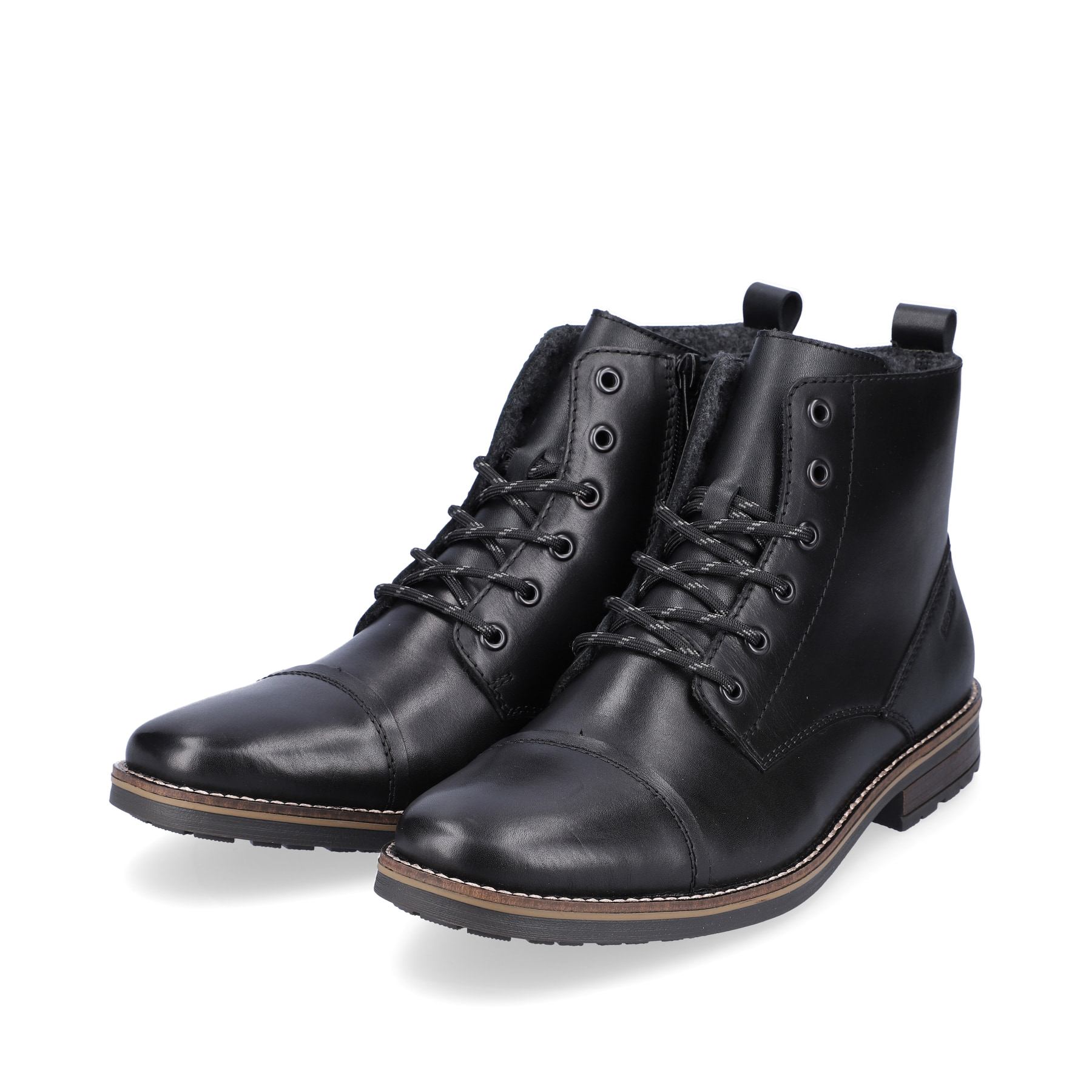 Rieker Herren Schnürstiefel graphitschwarz