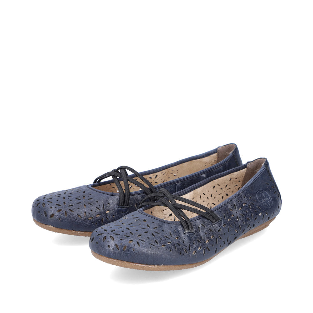 Rieker Damen Ballerinas königsblau