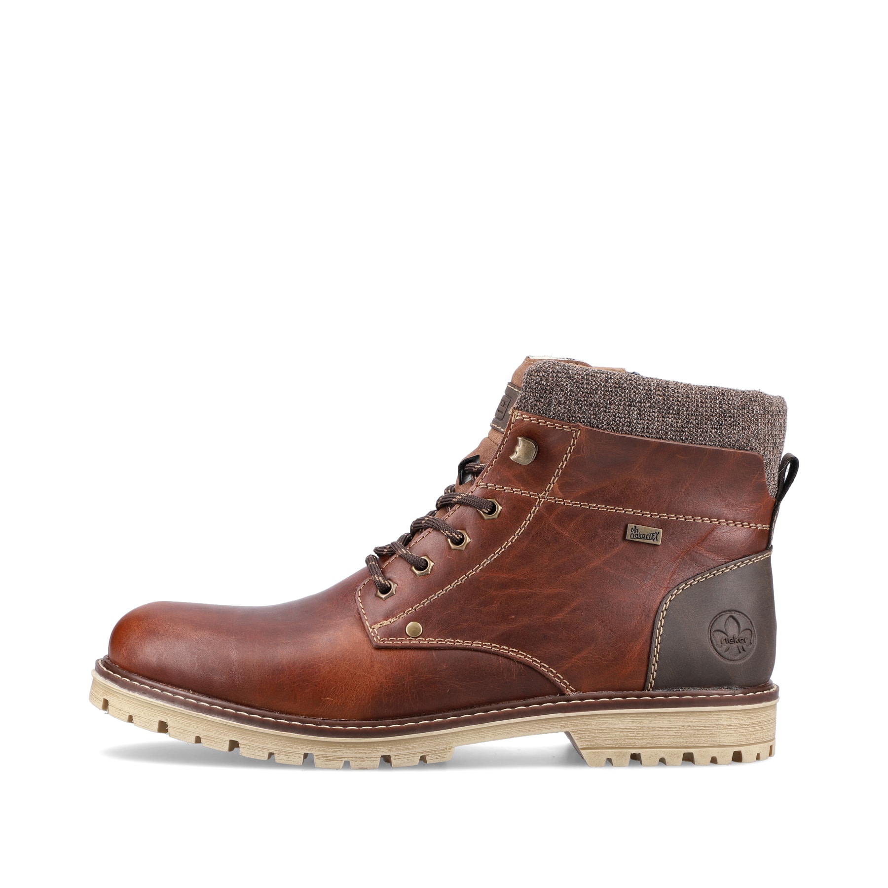 Rieker Herren Schnürstiefel kastanienbraun