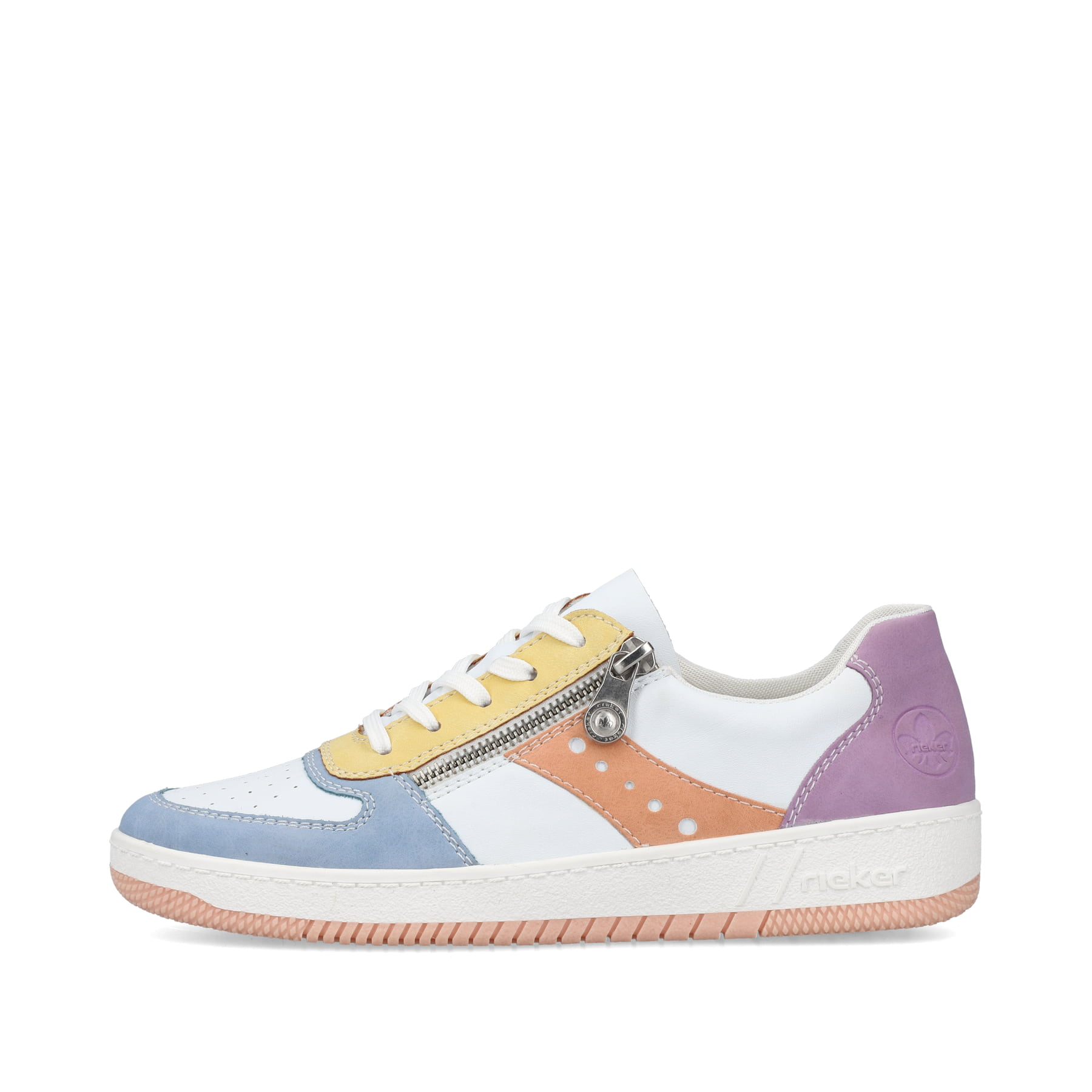 Rieker Damen Sneaker schneeweiss-mehrfarbig