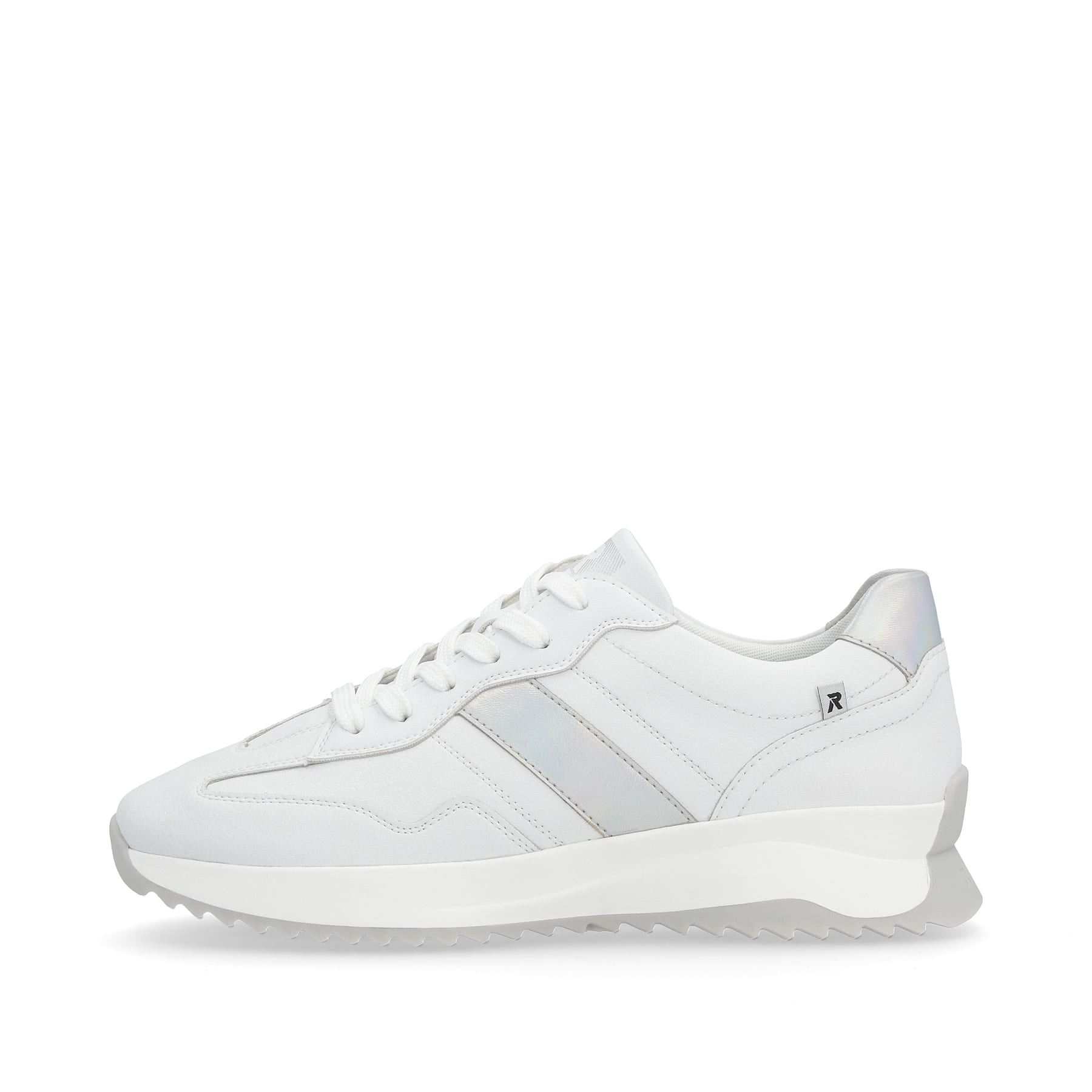 Rieker EVOLUTION Damen Sneaker pearl-white silver-metallic