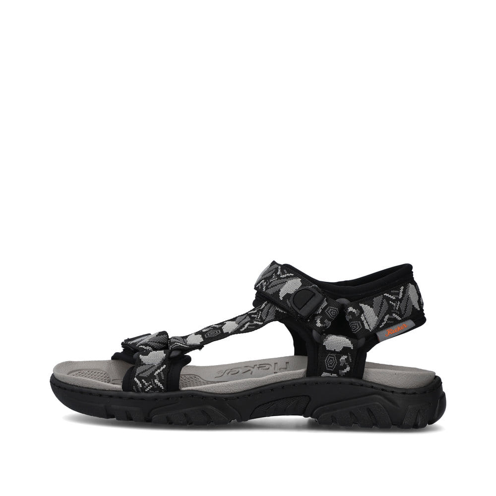 Rieker Herren Trekkingsandalen asphaltschwarz-grau