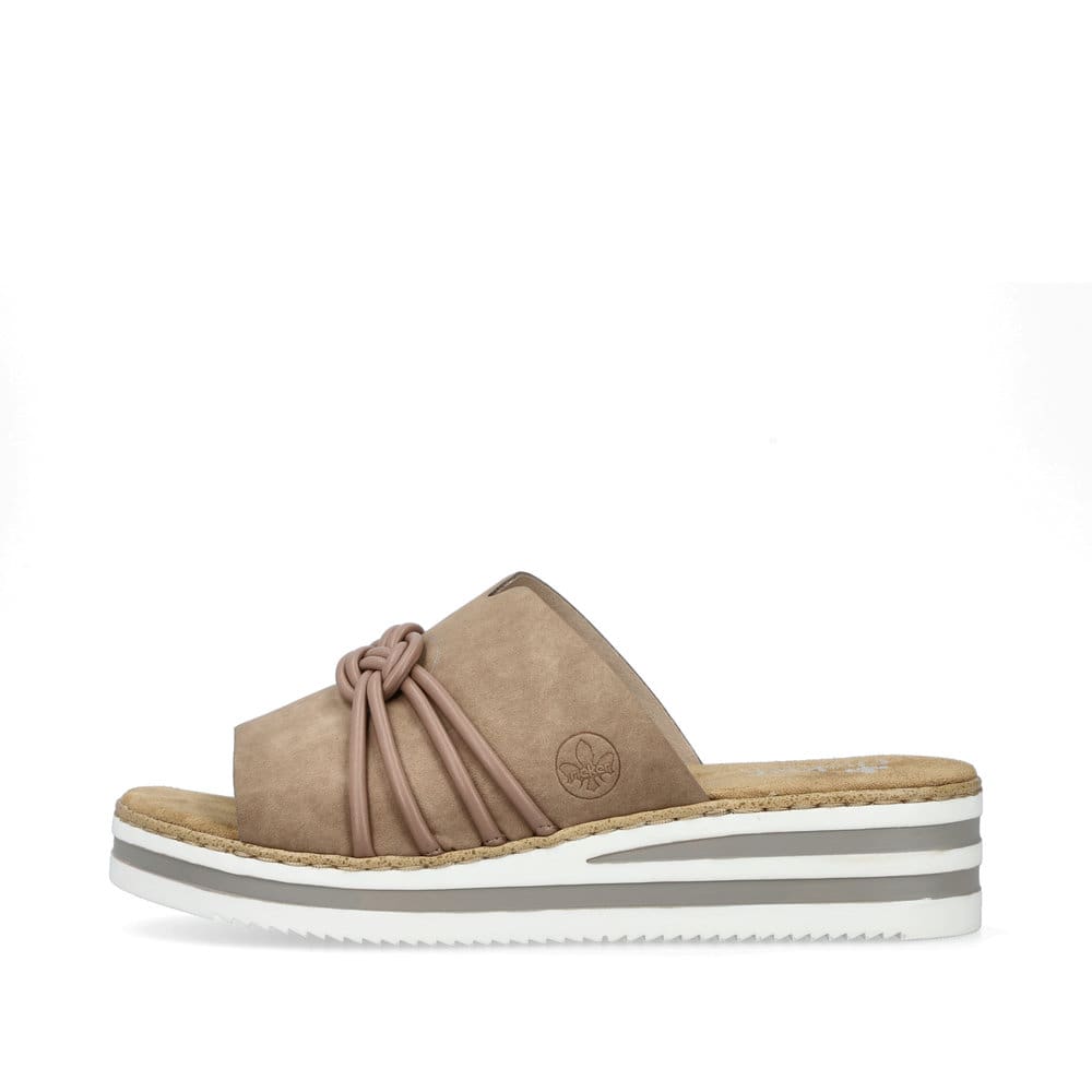 Rieker Damen Pantoletten braunbeige