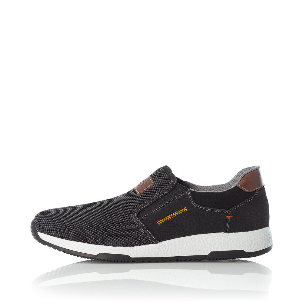 Rieker Herren Slipper asphaltschwarz
