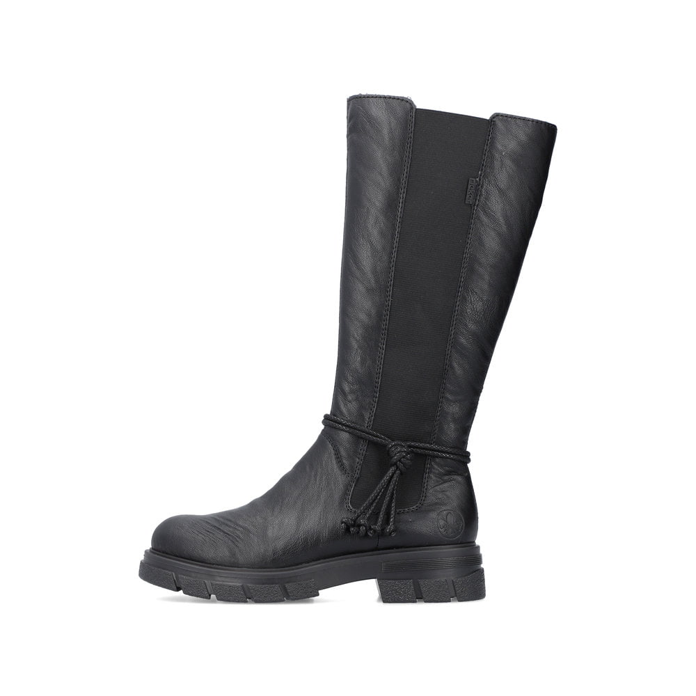 Rieker Damen Hochschaftstiefel glanzschwarz