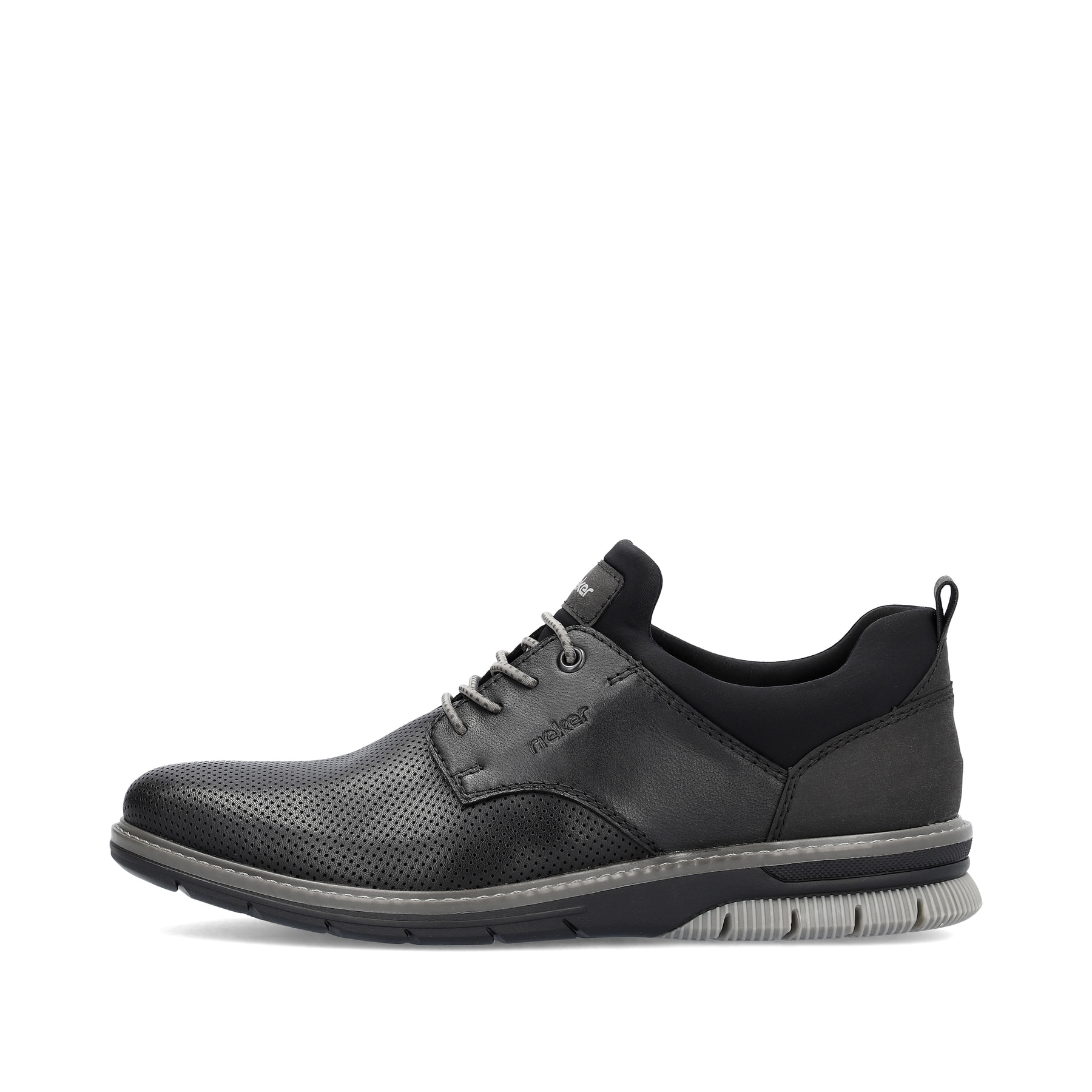 Rieker Herren Slipper asphaltschwarz
