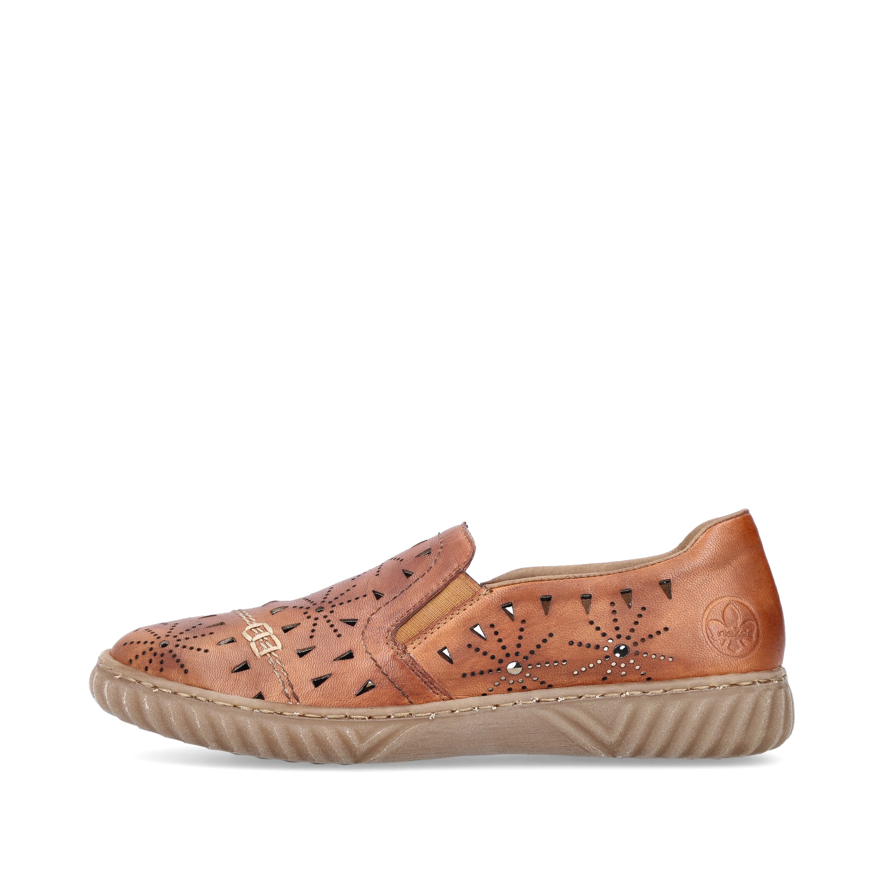 Rieker Damen Slipper kupfer