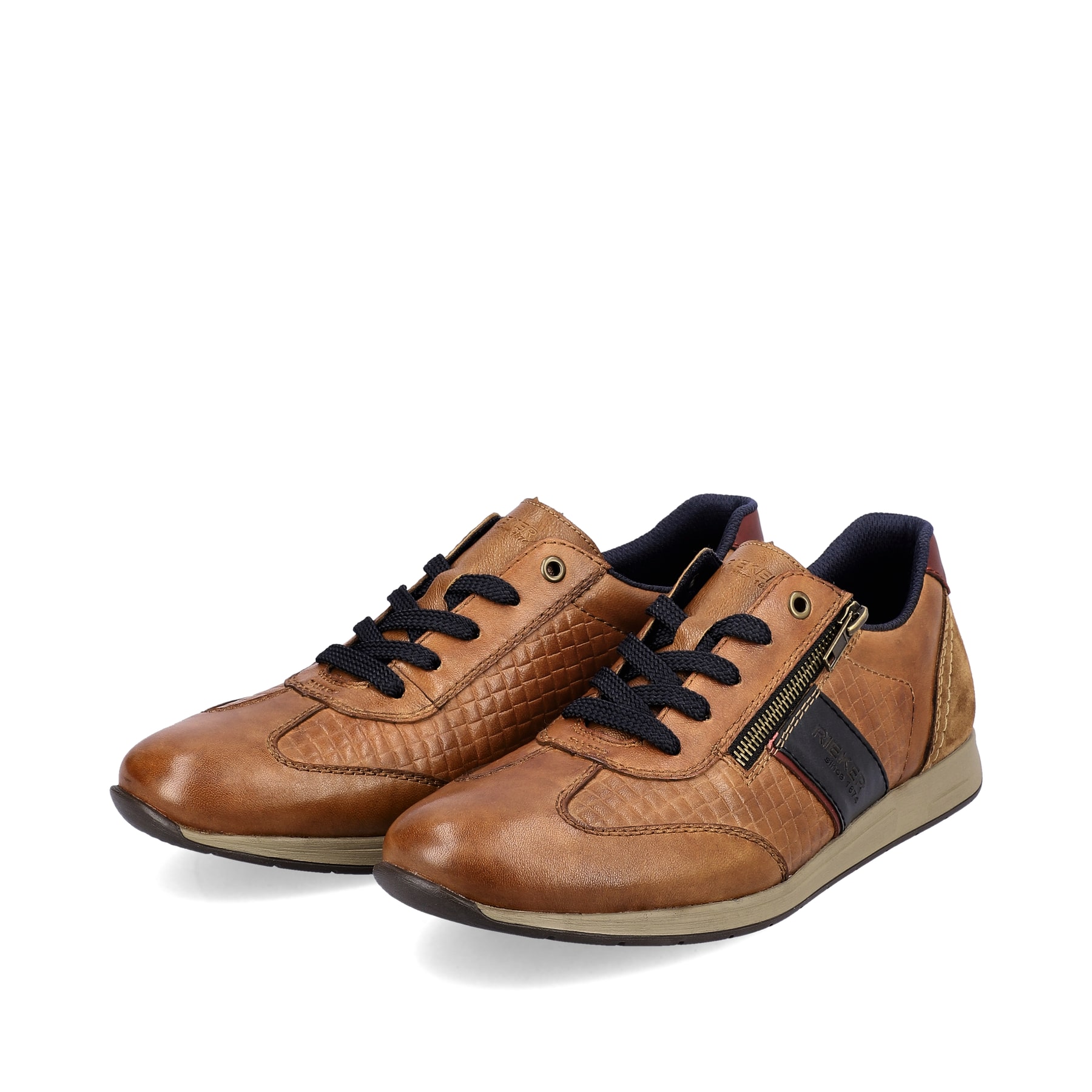 Rieker Herren Schnürschuhe fuchsbraun-schwarz