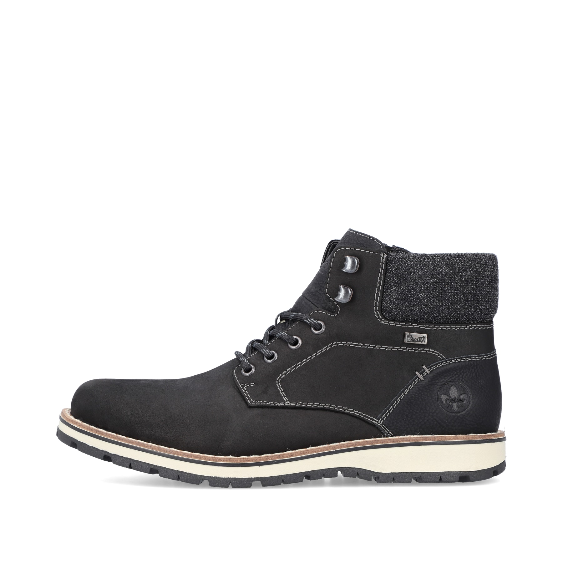 Rieker Herren Schnürstiefel tiefschwarz