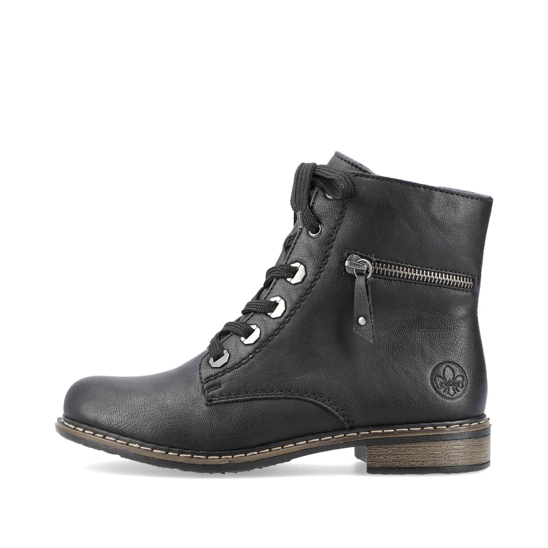 Rieker Damen Biker Boots tiefschwarz
