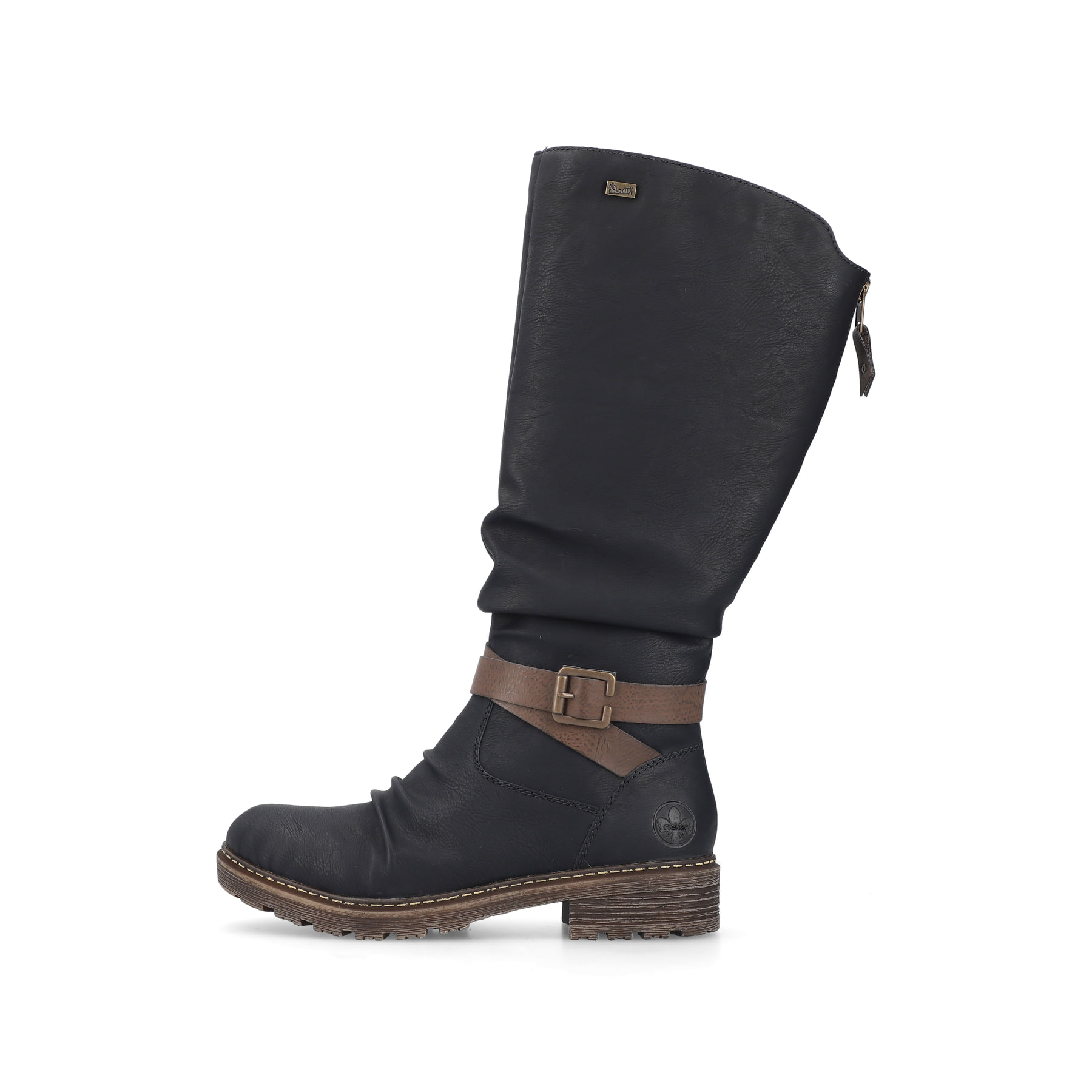 Rieker Damen Hochschaftstiefel tiefschwarz