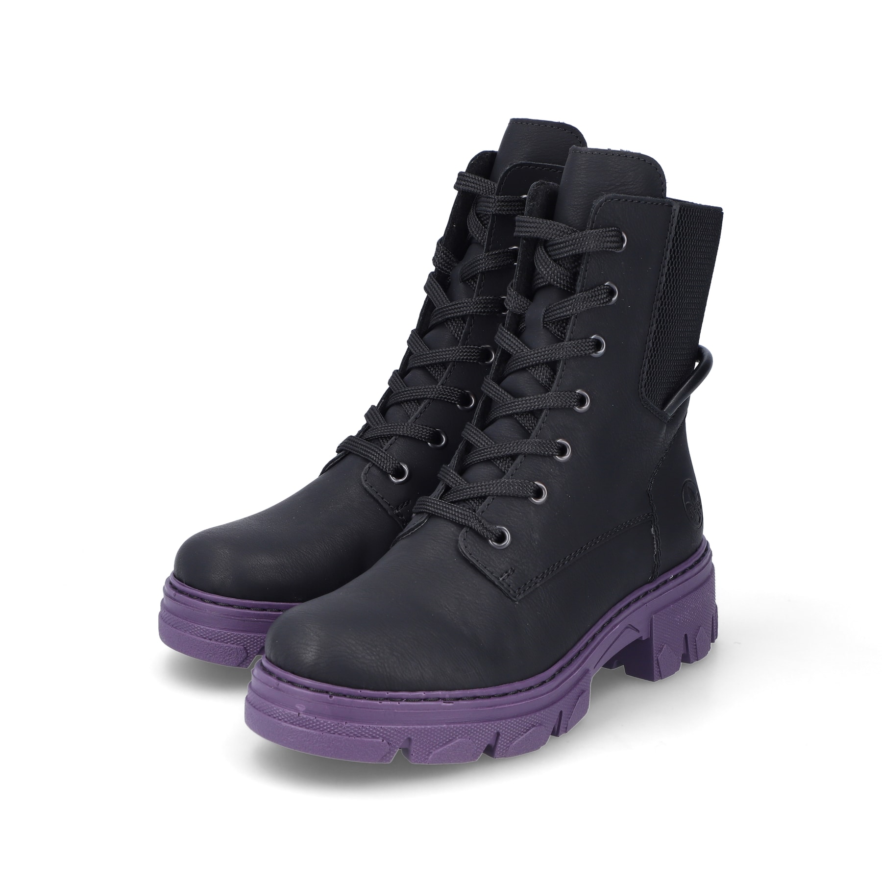 Rieker Damen Biker Boots nachtschwarz-purple
