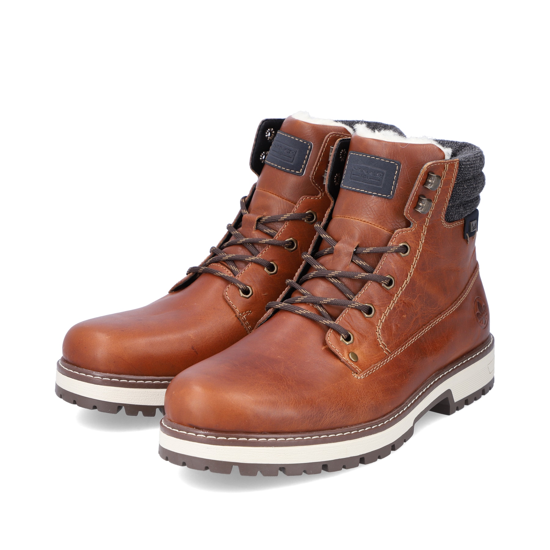 Rieker Herren Schnürstiefel kastanienbraun