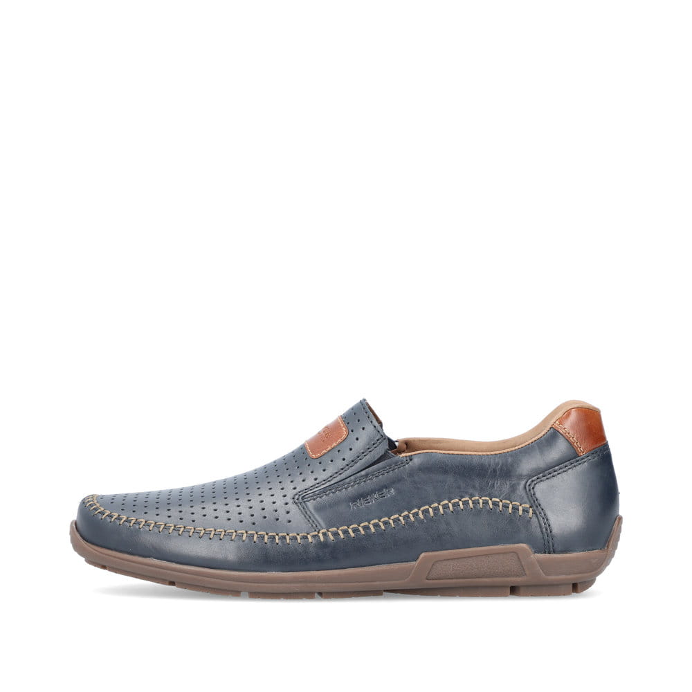Rieker Herren Slipper blaumetallic
