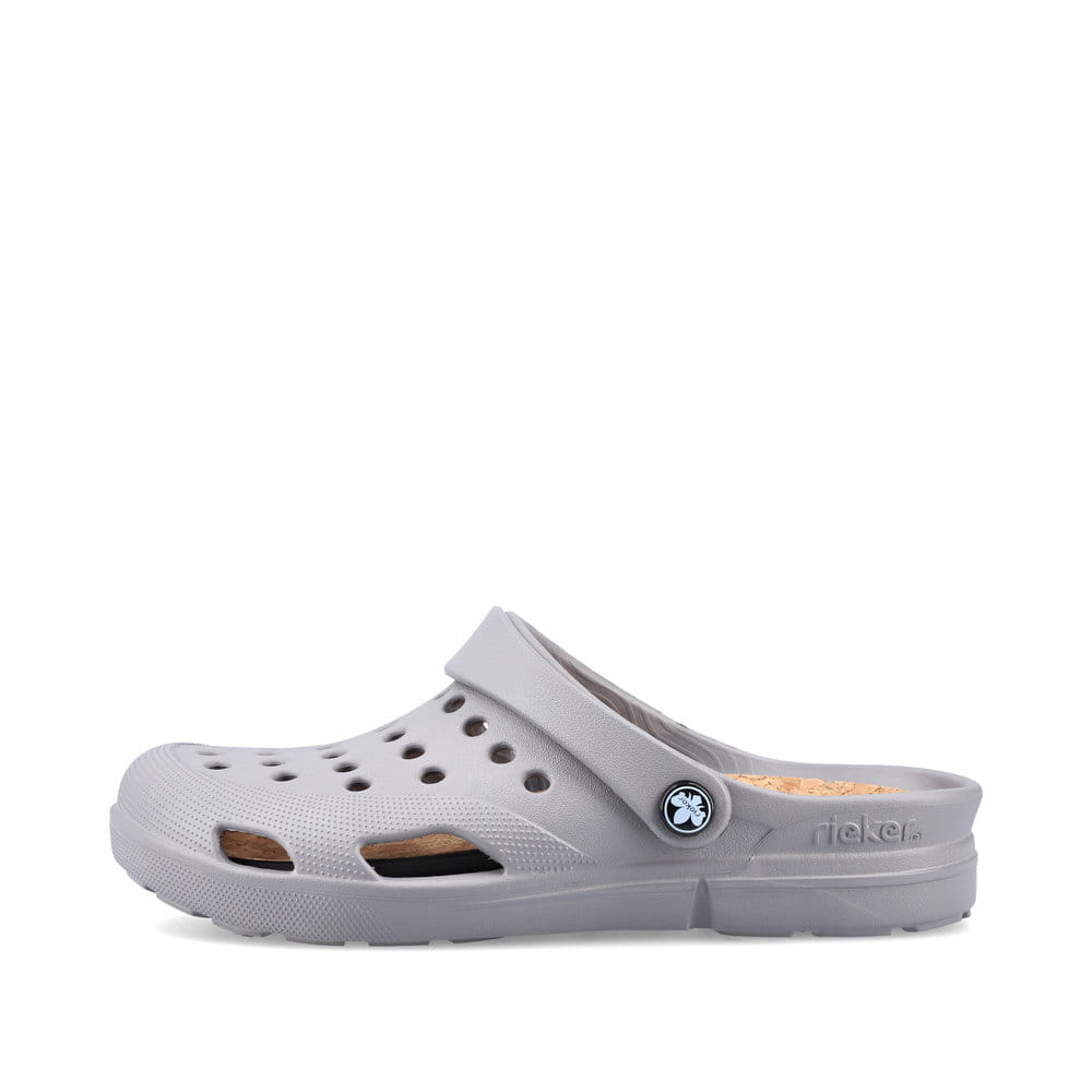 Rieker Herren Clogs hellgrau