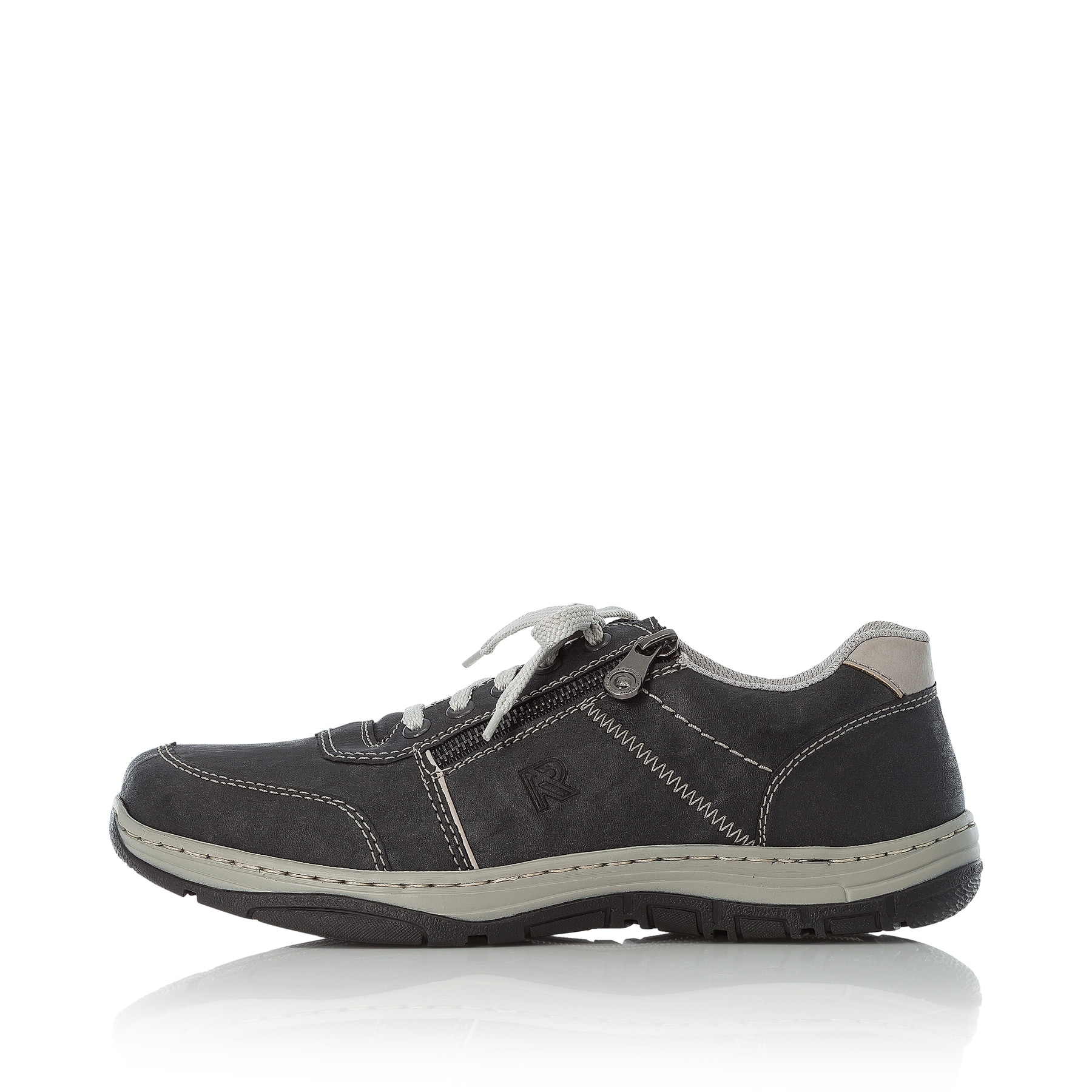 Rieker Herren Schnürschuhe stahlgrau-weiß