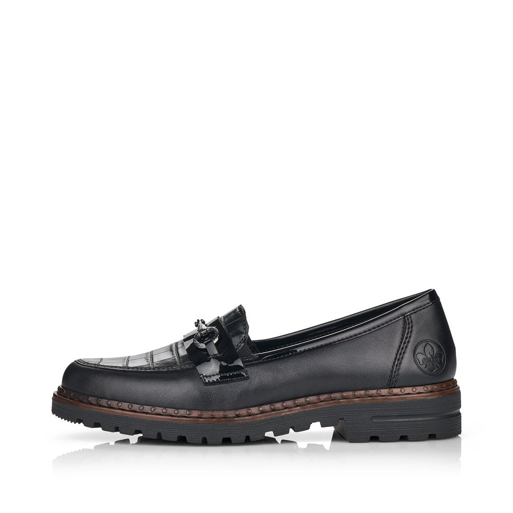 Rieker Damen Loafers graphitschwarz