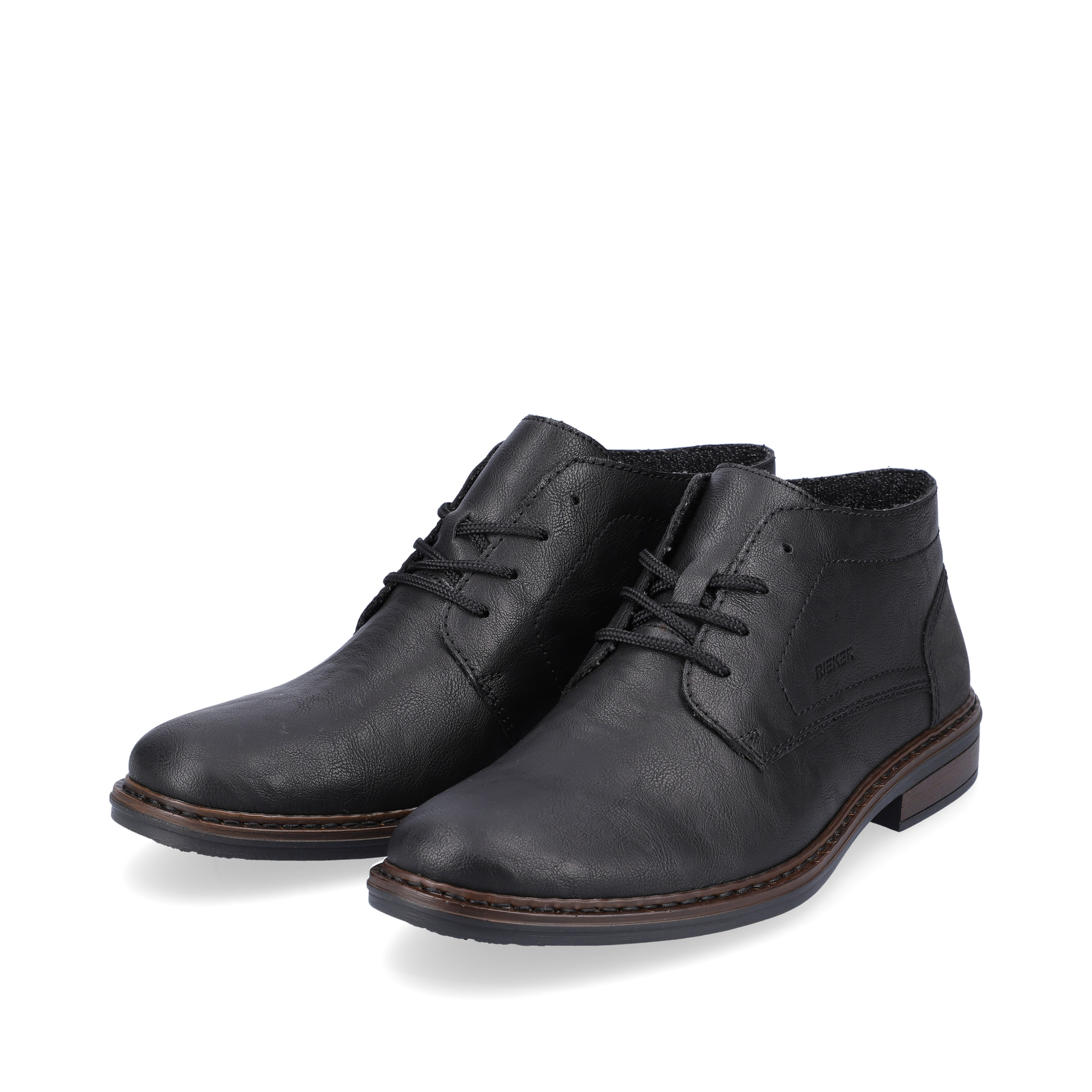 Rieker Herren Schnürstiefel tiefschwarz