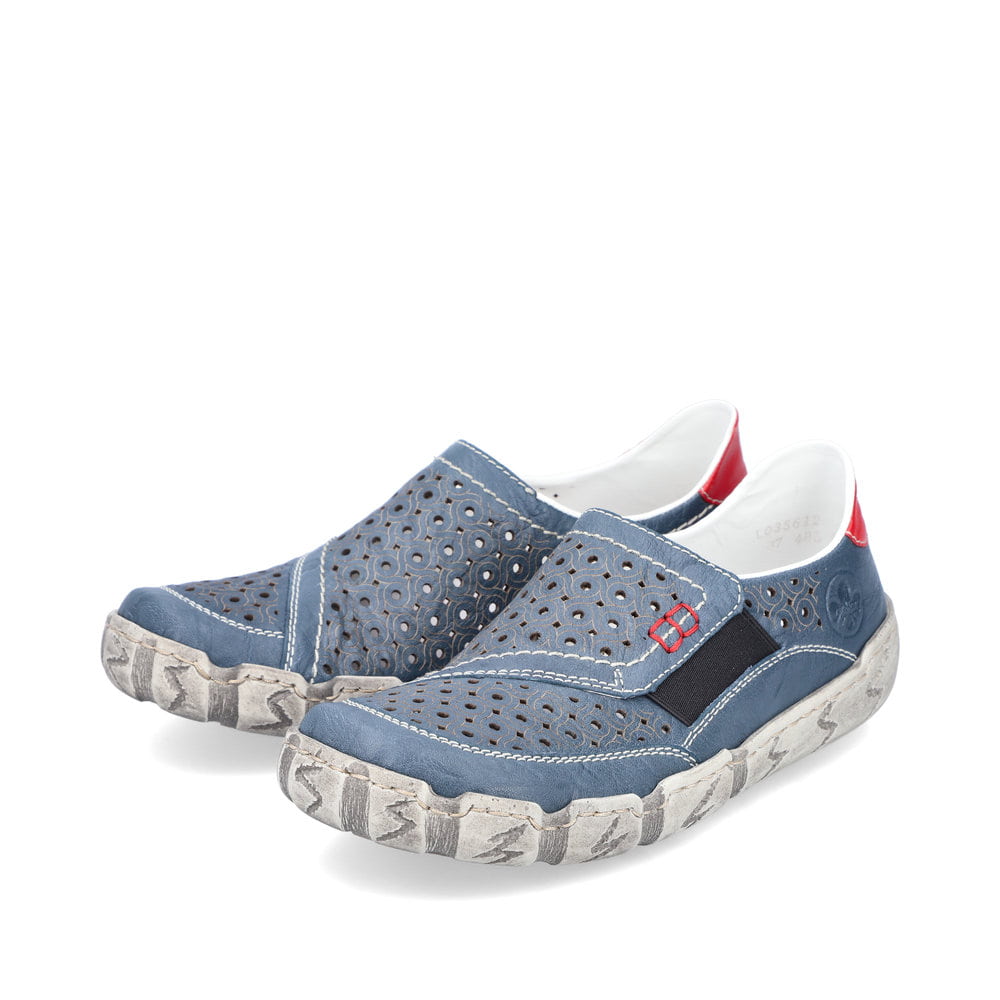 Rieker Damen Slipper schieferblau